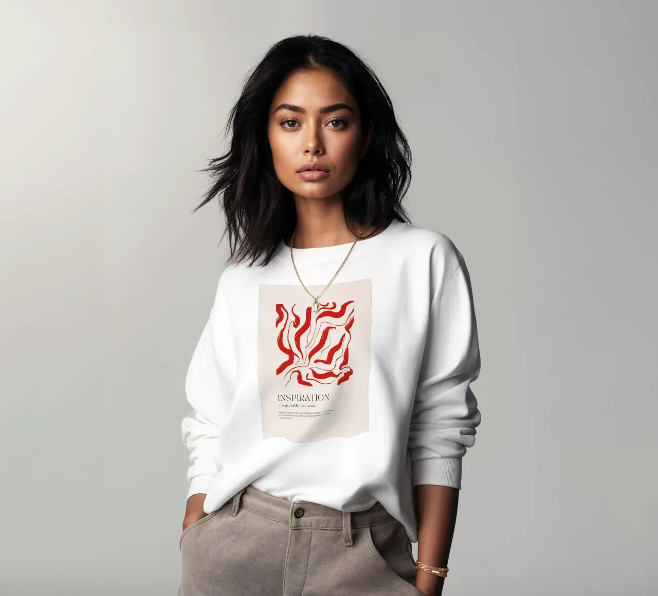 INSPIRATION Abstract - Bold Red Stripe Definition Art (Art de la définition des rayures rouges audacieuses) sweat de NorwesClub