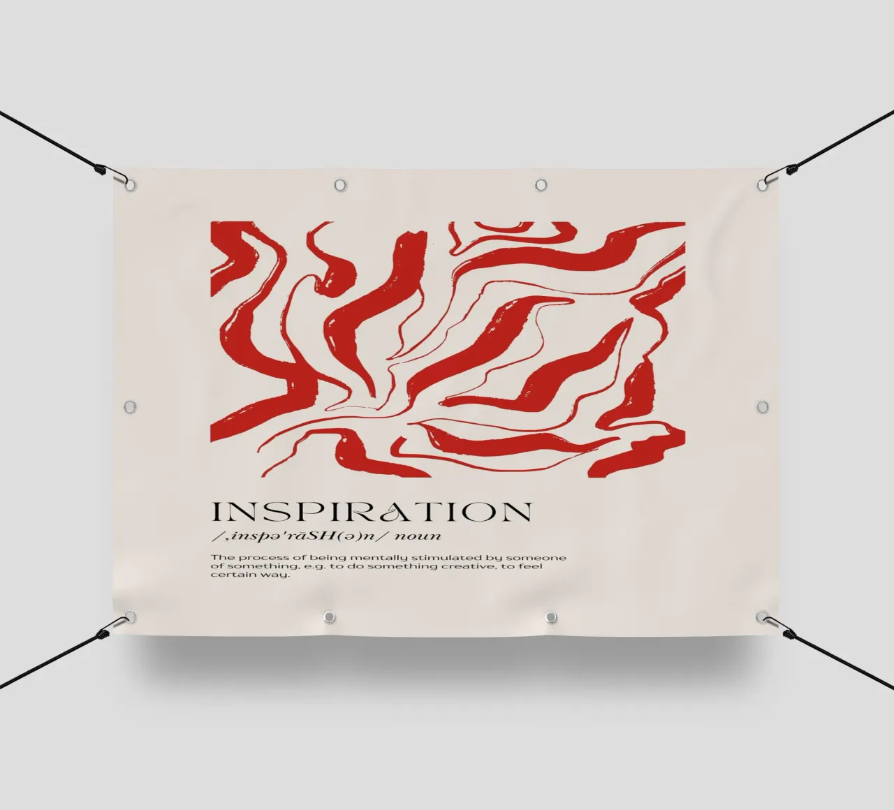 INSPIRATION Abstract - Bold Red Stripe Definition Art (Art de la définition des rayures rouges audacieuses) bâche pvc de NorwesClub