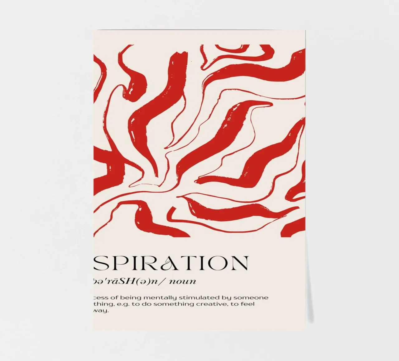 INSPIRATION Abstract - Bold Red Stripe Definition Art (Art de la définition des rayures rouges audacieuses) planche autocollant de NorwesClub