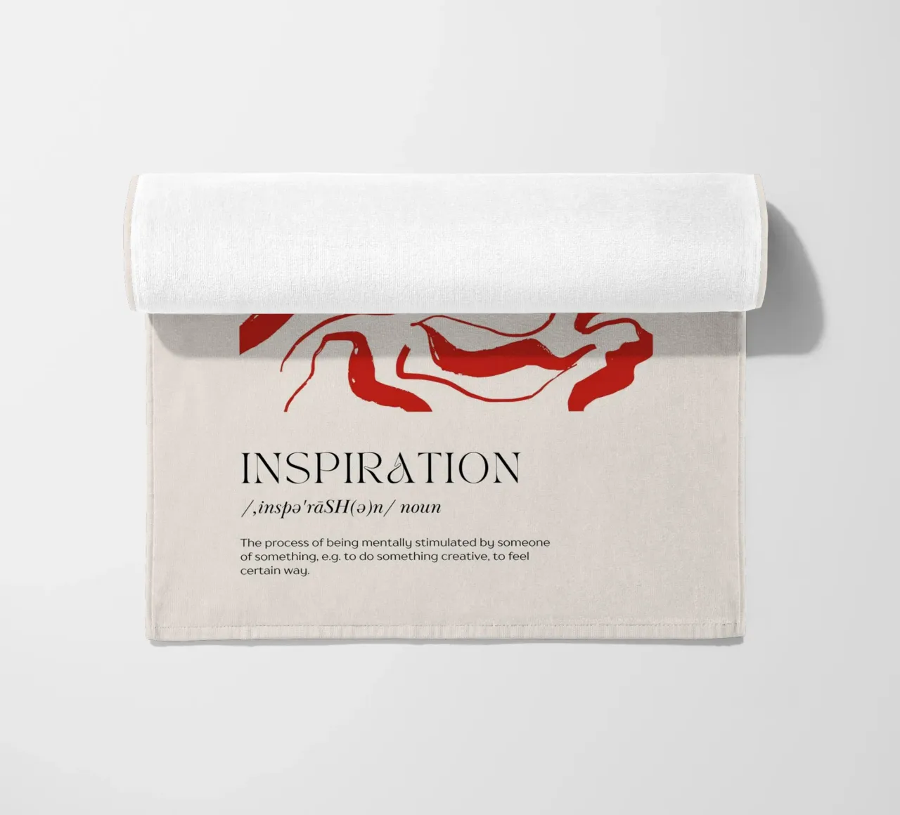 INSPIRATION Abstract - Bold Red Stripe Definition Art (Art de la définition des rayures rouges audacieuses) serviette de plage de NorwesClub