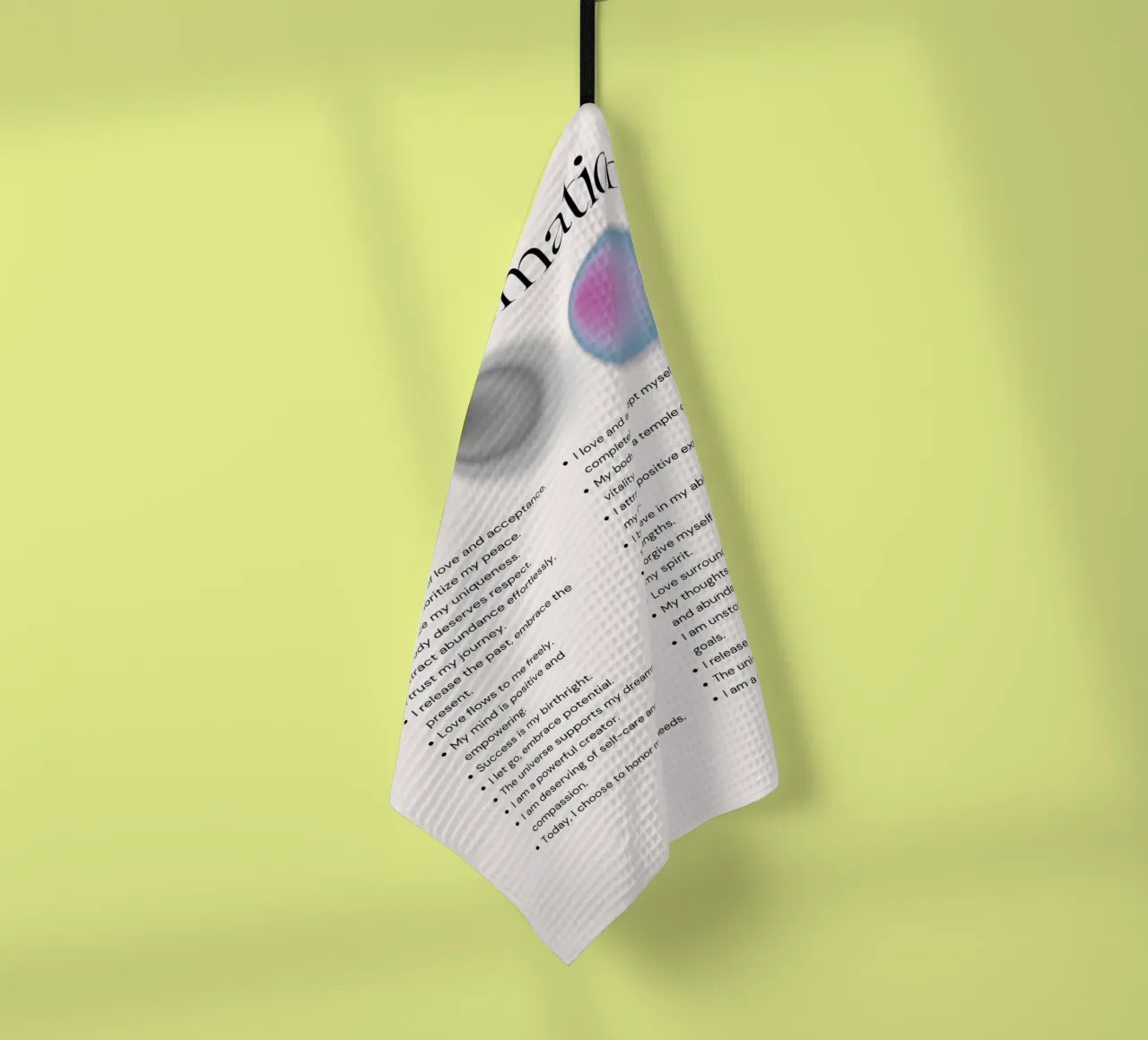 Tägliche Affirmation - Gradient Orb Wellness Print Geschirrtuch von NorwesClub