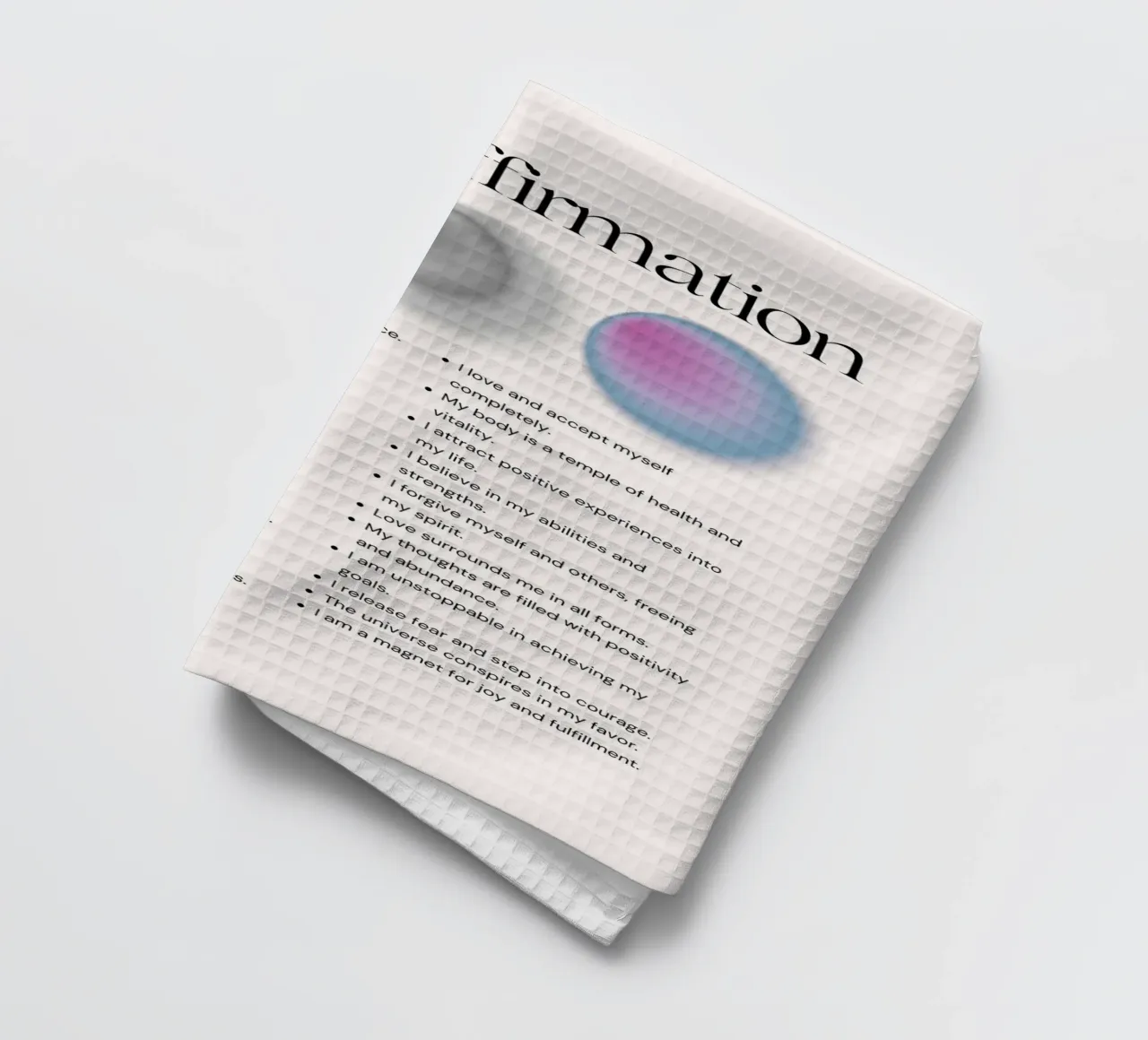 Tägliche Affirmation - Gradient Orb Wellness Print Geschirrtuch von NorwesClub