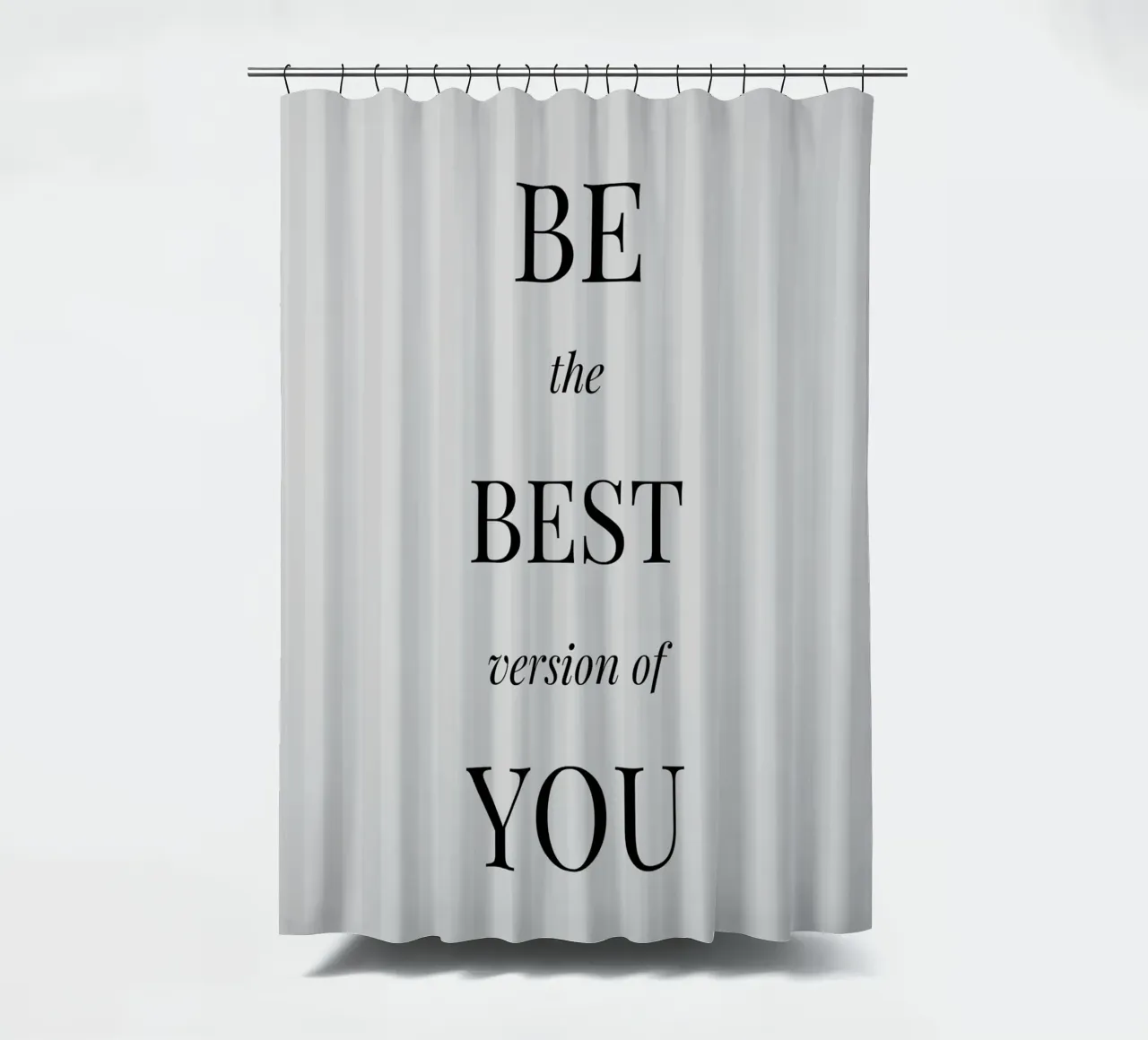 Sé la mejor versión de ti mismo - Inspirational Print cortina de baño de NorwesClub