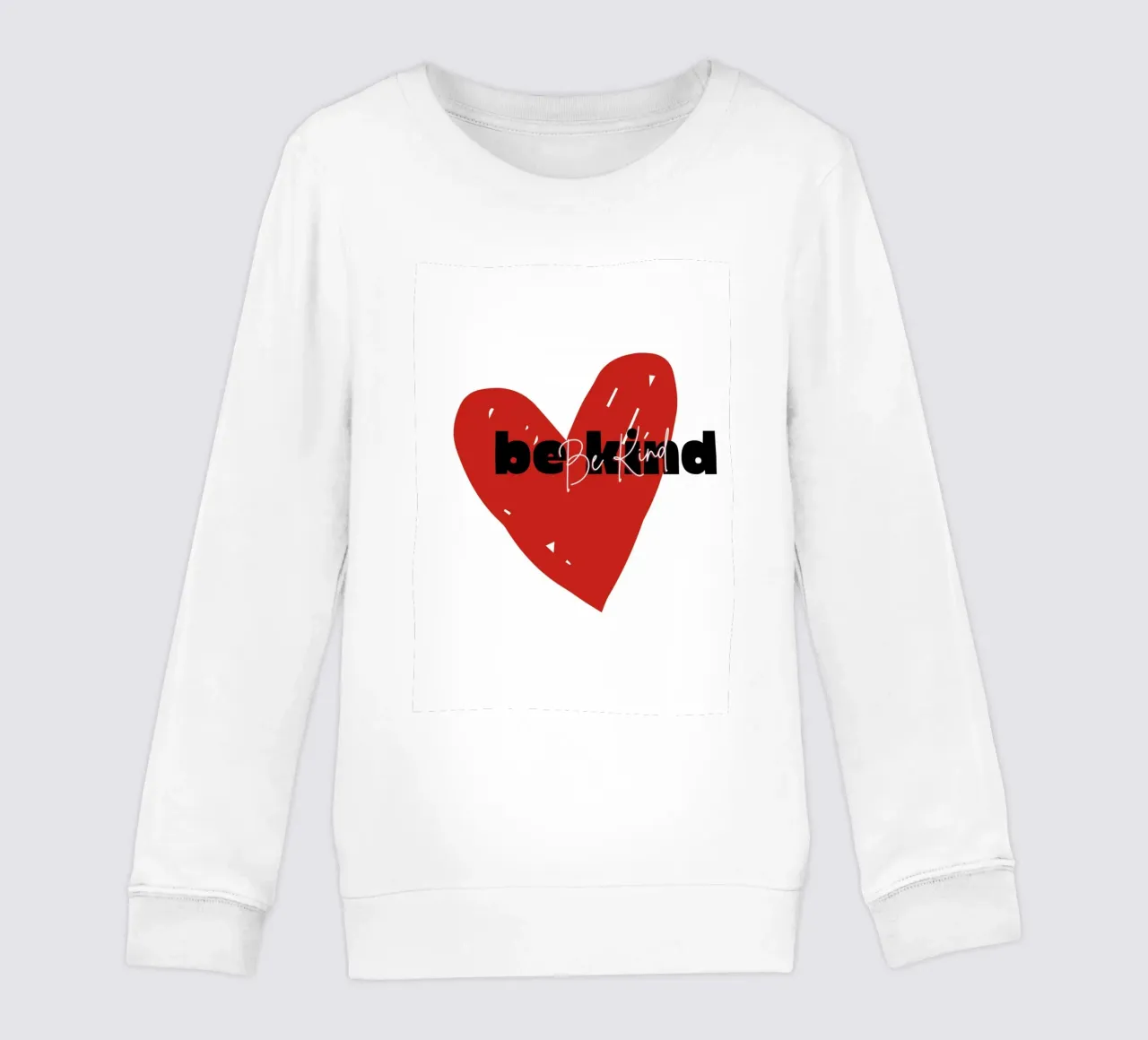 Be Kind Heart - Typographie abstraite Art Print sweat enfant de NorwesClub