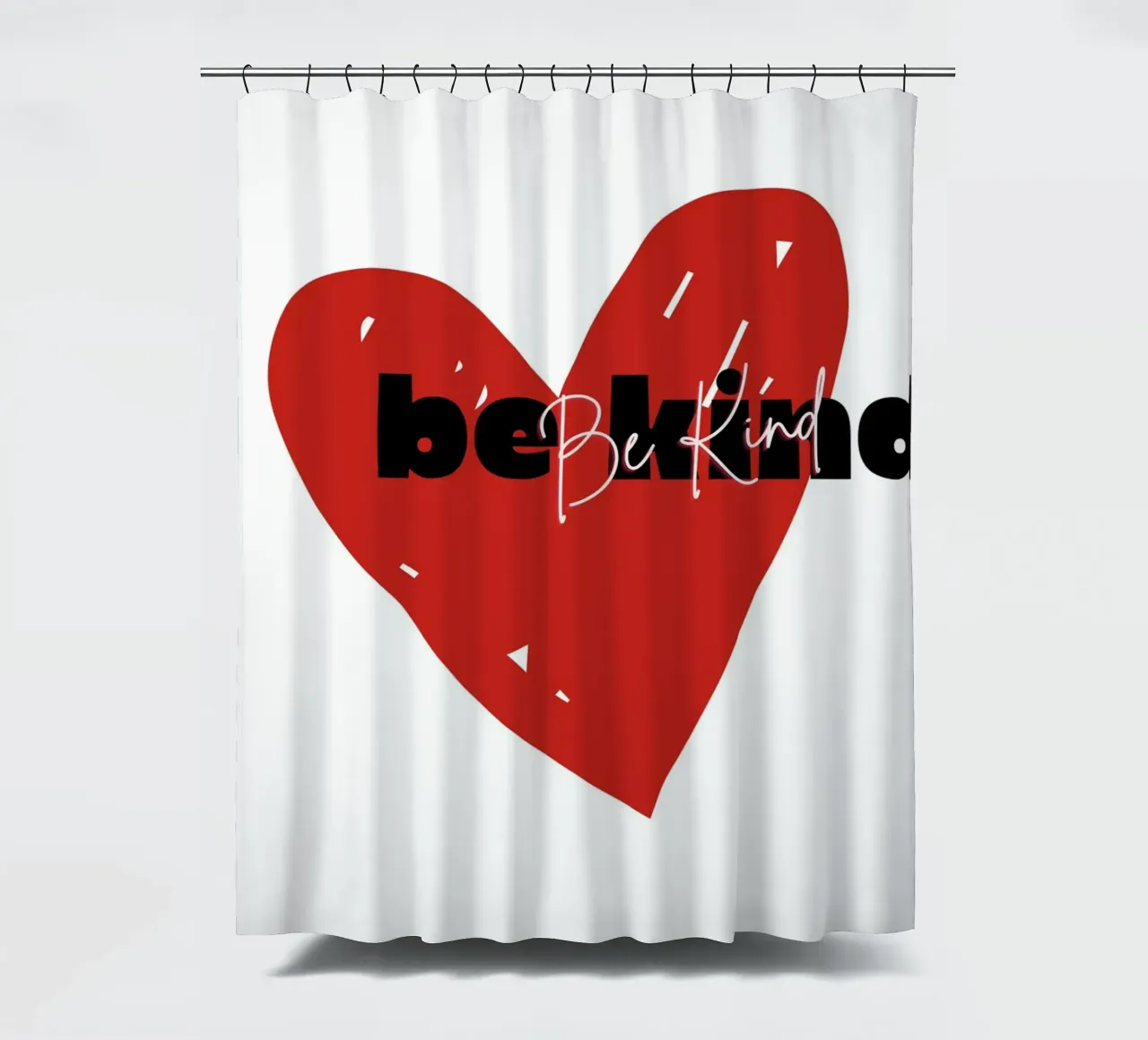 Be Kind Heart - Typographie abstraite Art Print rideau de douche de NorwesClub