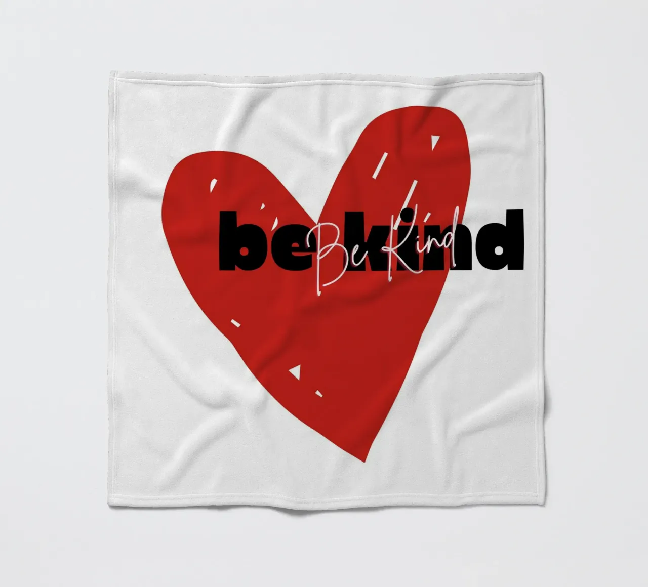 Be Kind Heart - Abstract Typography Art Print fleece blanket by NorwesClub