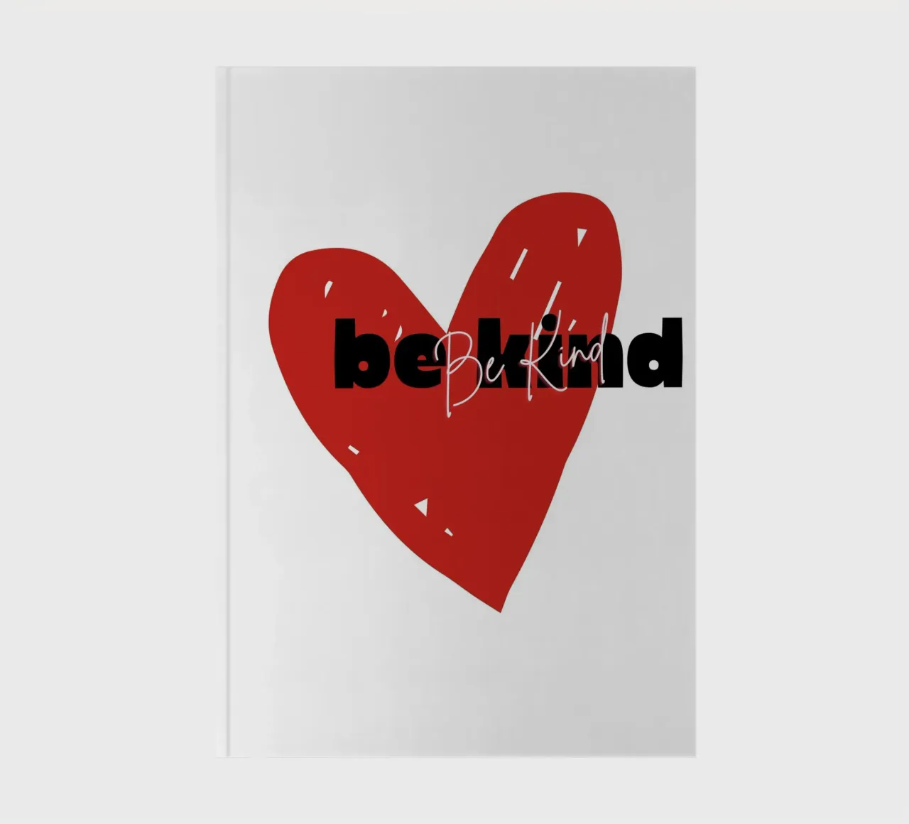 Be Kind Heart - Stampa d'arte tipografica astratta diario da NorwesClub