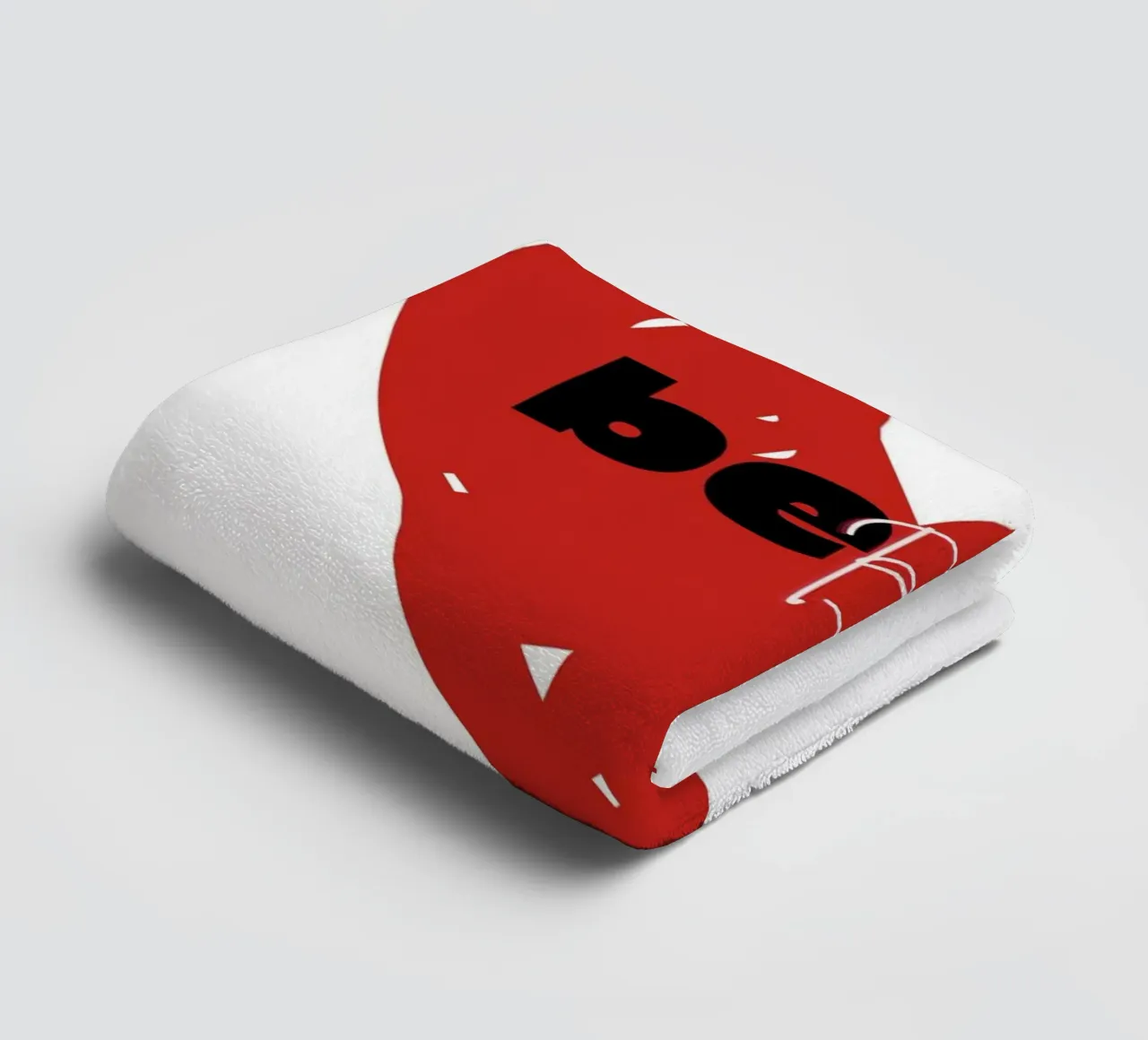 Be Kind Heart - Stampa d'arte tipografica astratta asciugamano da bagno da NorwesClub