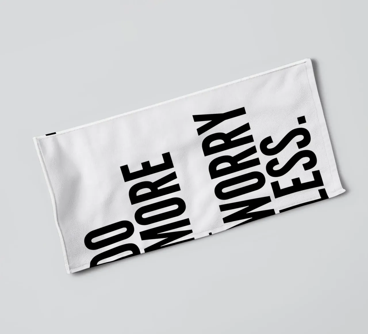 Do More Worry Less - Bold Minimalist Typography Print towel by NorwesClub