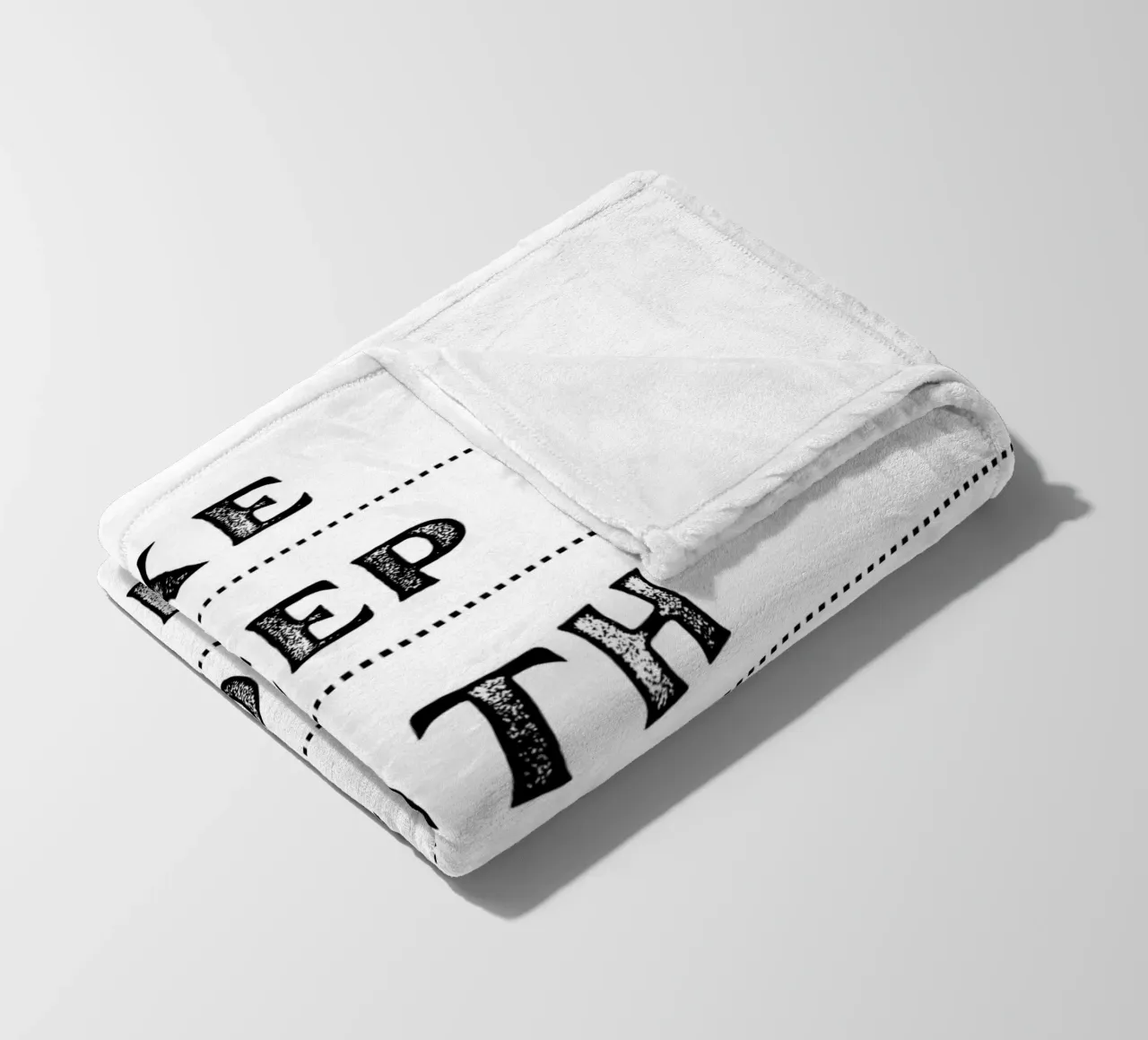 "Take a Deep Breath" - Inspiring Typography Print fleece blanket by NorwesClub
