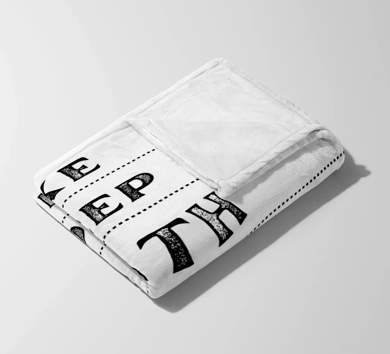 "Take a Deep Breath" - Inspiring Typography Print fleece blanket by NorwesClub