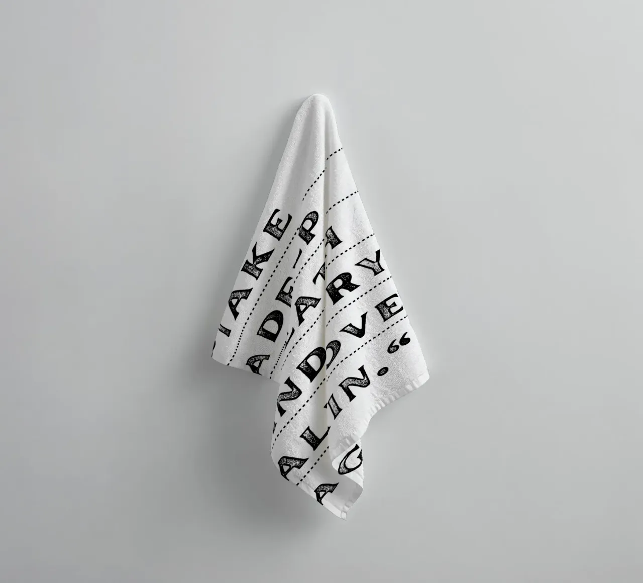 "Take a Deep Breath" - Inspiring Typography Print towel by NorwesClub