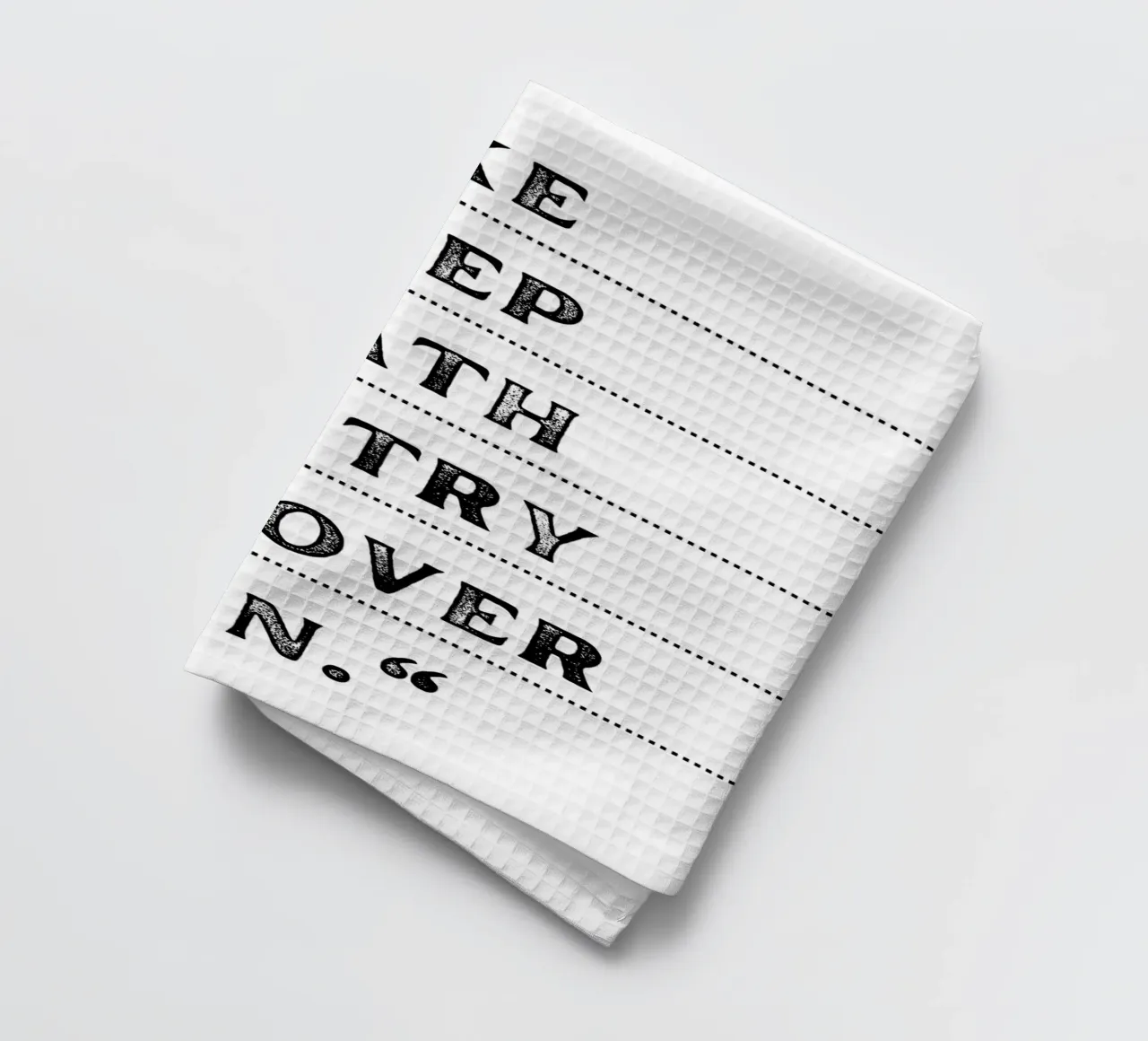 "Take a Deep Breath" - Inspiring Typography Print tea towel by NorwesClub
