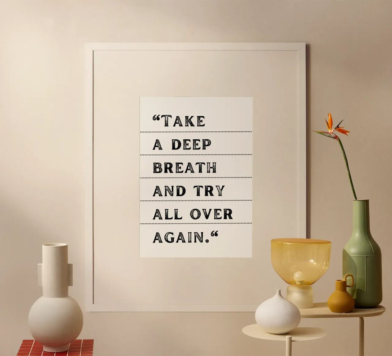 "Take a Deep Breath" - Inspiring Typography Print hahnemühle by NorwesClub