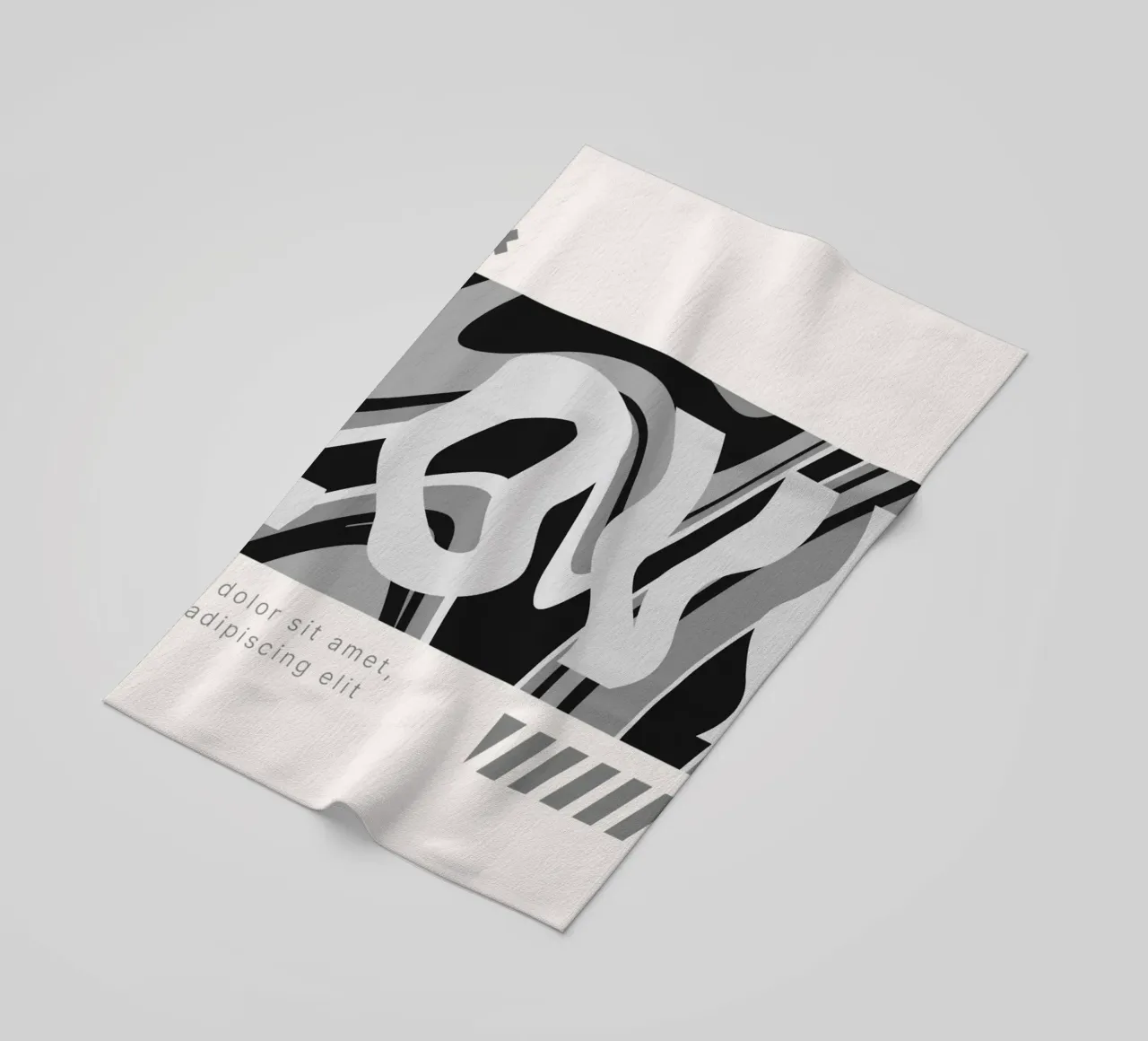 Distorted LOVE - Monochrome Abstract Typography Print beach towel by NorwesClub
