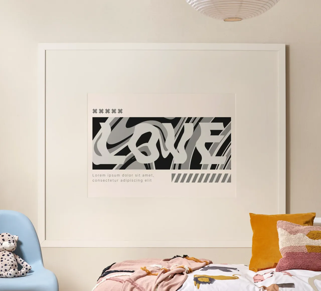 Distorted LOVE - Monochrome Abstract Typography Print hahnemühle by NorwesClub