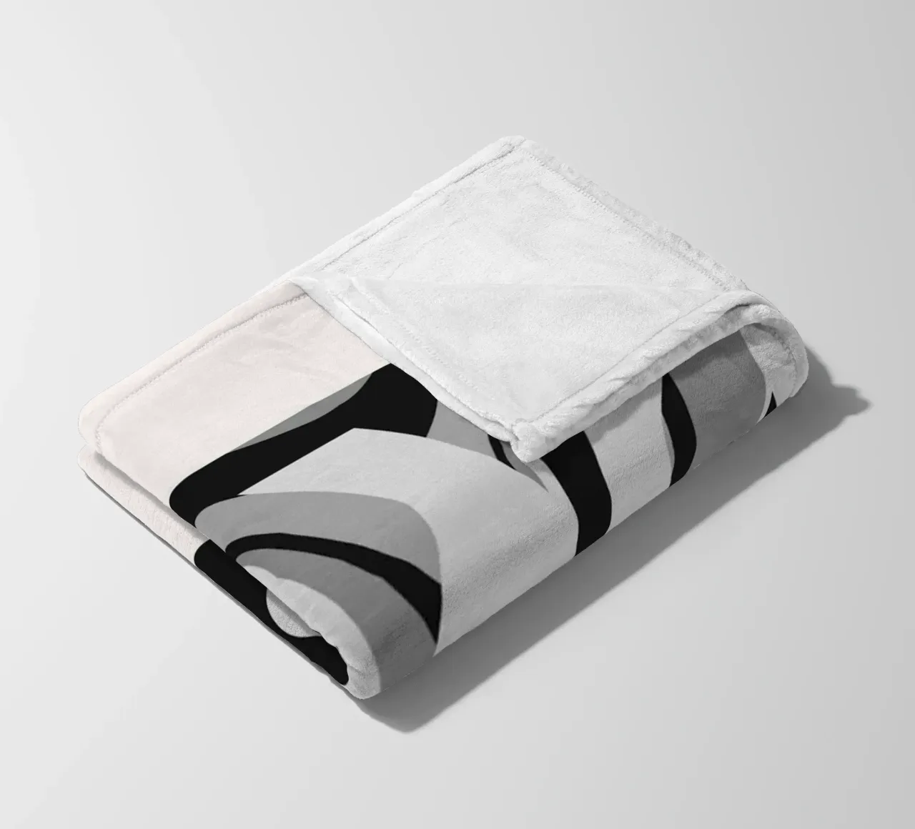 Distorted LOVE - Monochrome Abstract Typography Print fleece blanket by NorwesClub