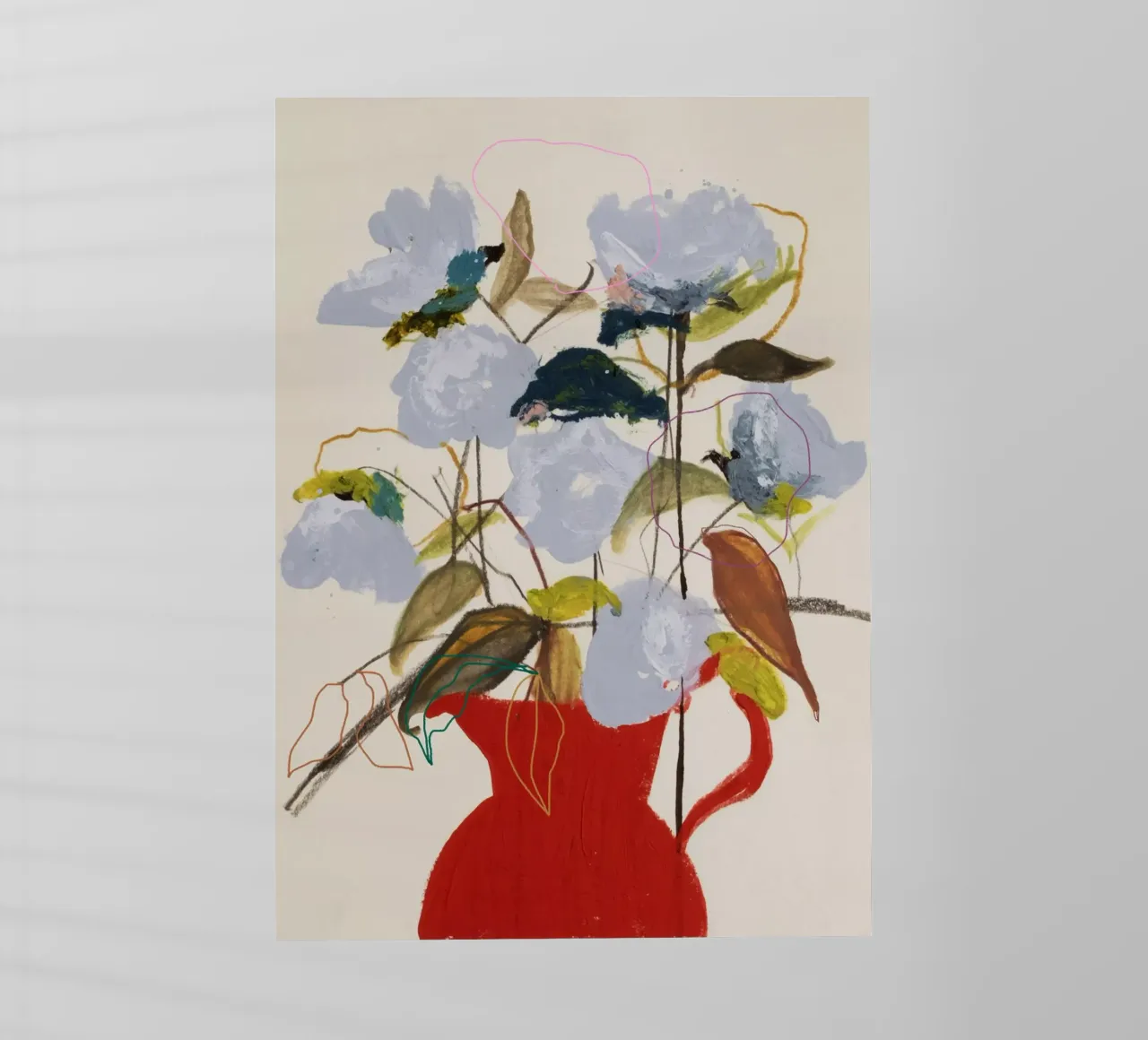 Still Life Bloom with Red Pitcher pellicola backlit da Leigh Viner