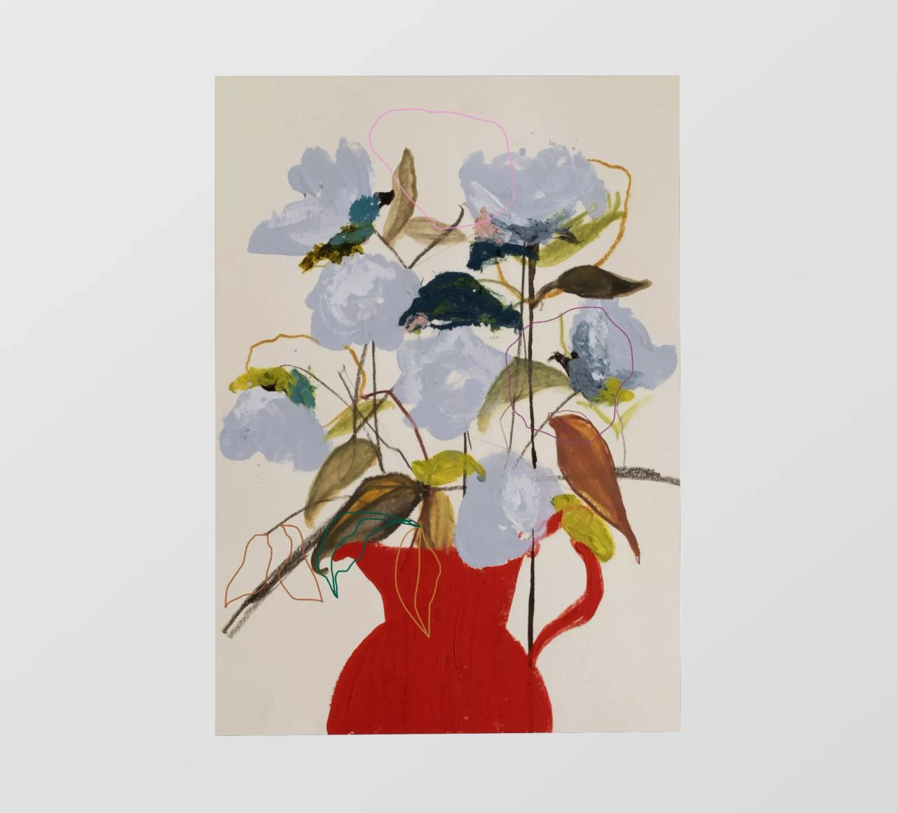 Still Life Bloom with Red Pitcher pellicola backlit da Leigh Viner