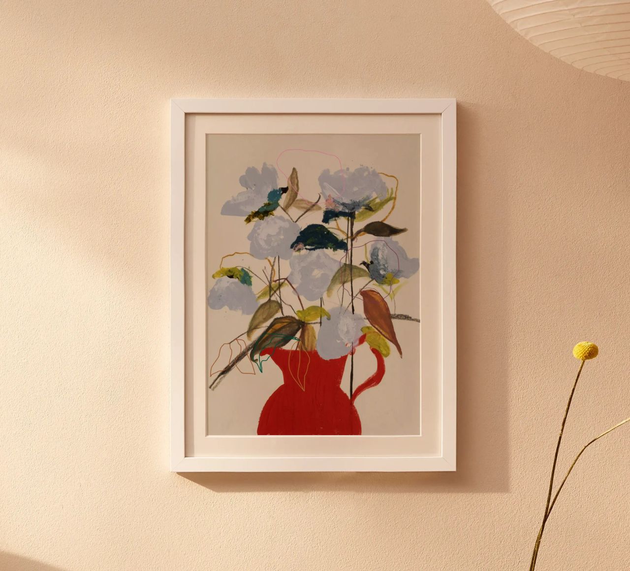 Still Life Bloom with Red Pitcher poster de Leigh Viner
