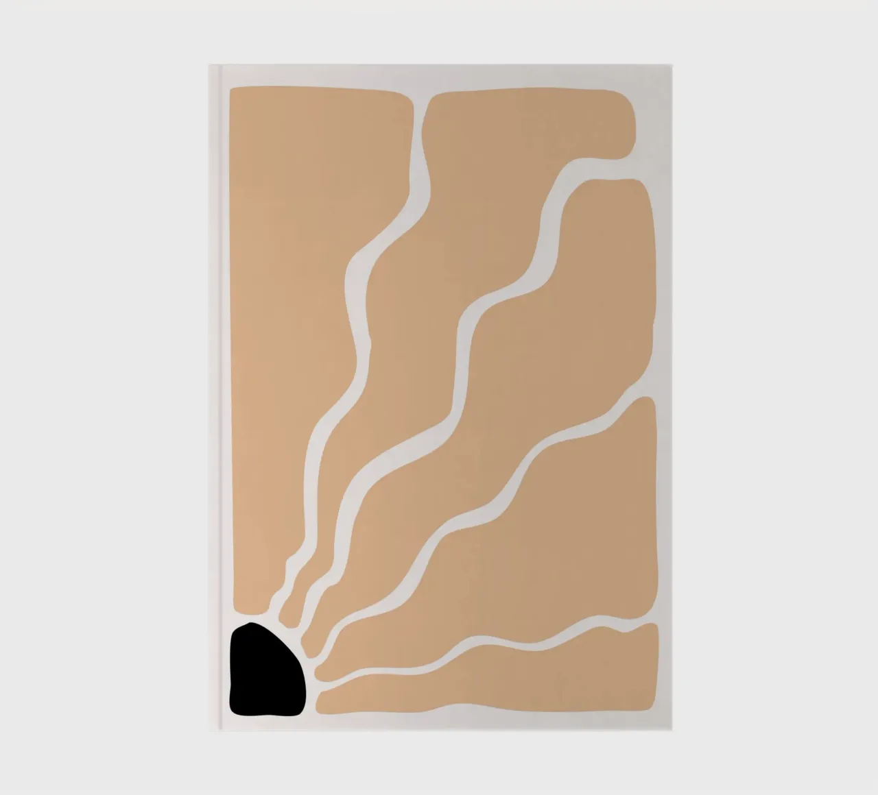Organic Flow - Abstract Earthy Minimalist Print notebook by NorwesClub