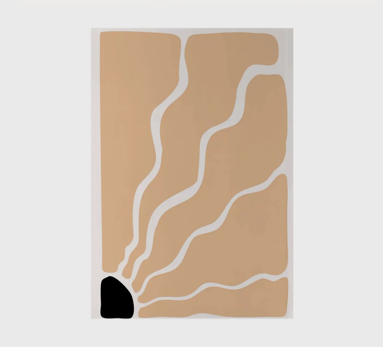 Organic Flow - Abstract Earthy Minimalist Print notebook by NorwesClub