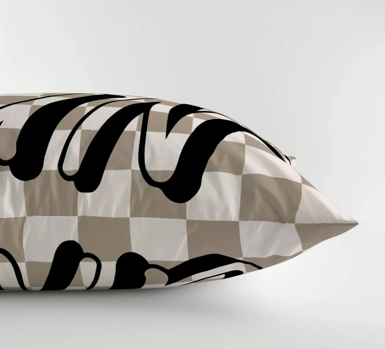 "Fun" Checkerboard - Retro Typography Print decorative cushion by NorwesClub