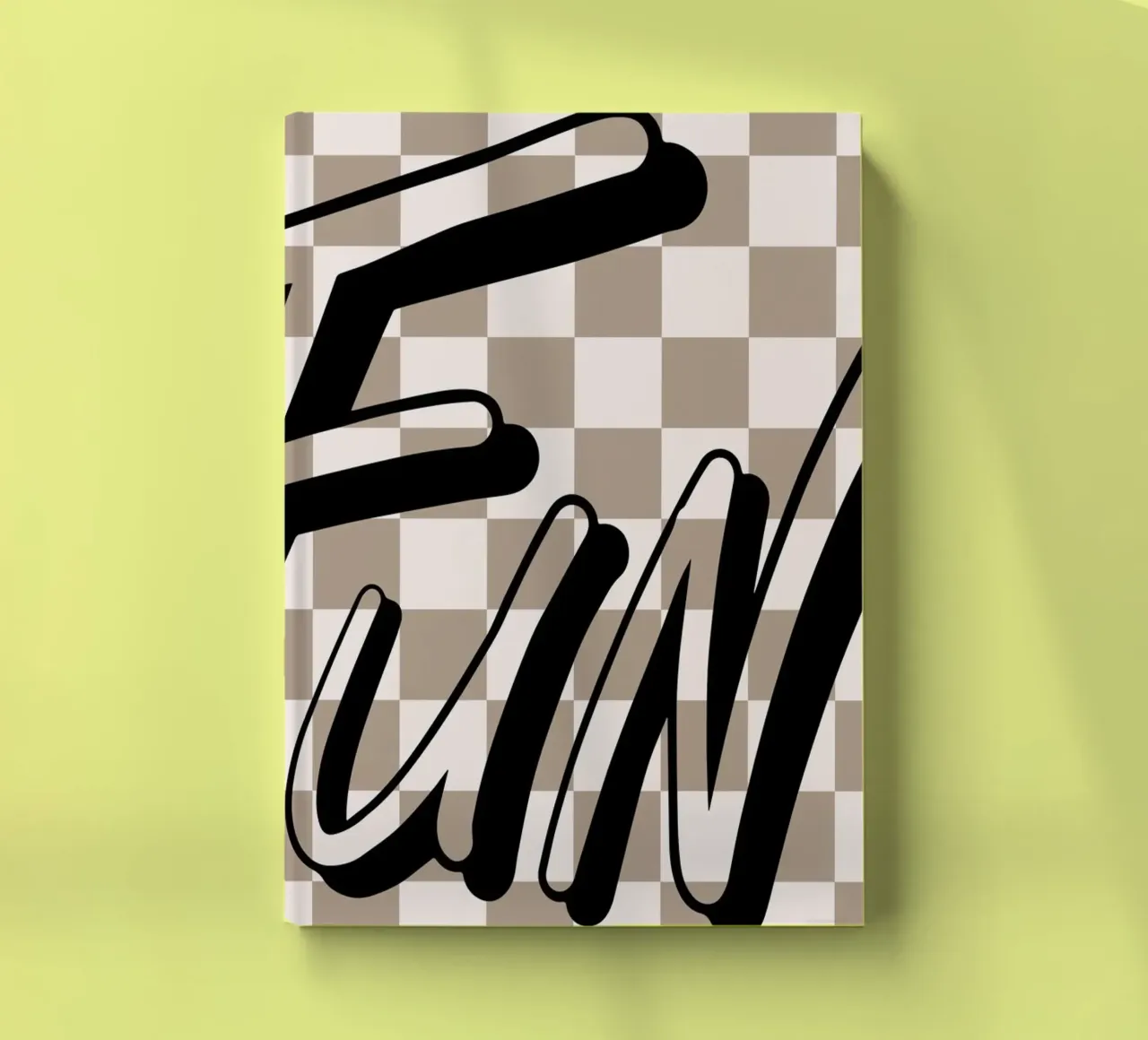 "Fun" Checkerboard - Retro Typography Print notebook by NorwesClub