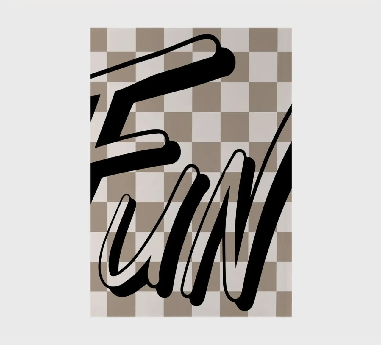 "Fun" Checkerboard - Retro Typography Print notebook by NorwesClub