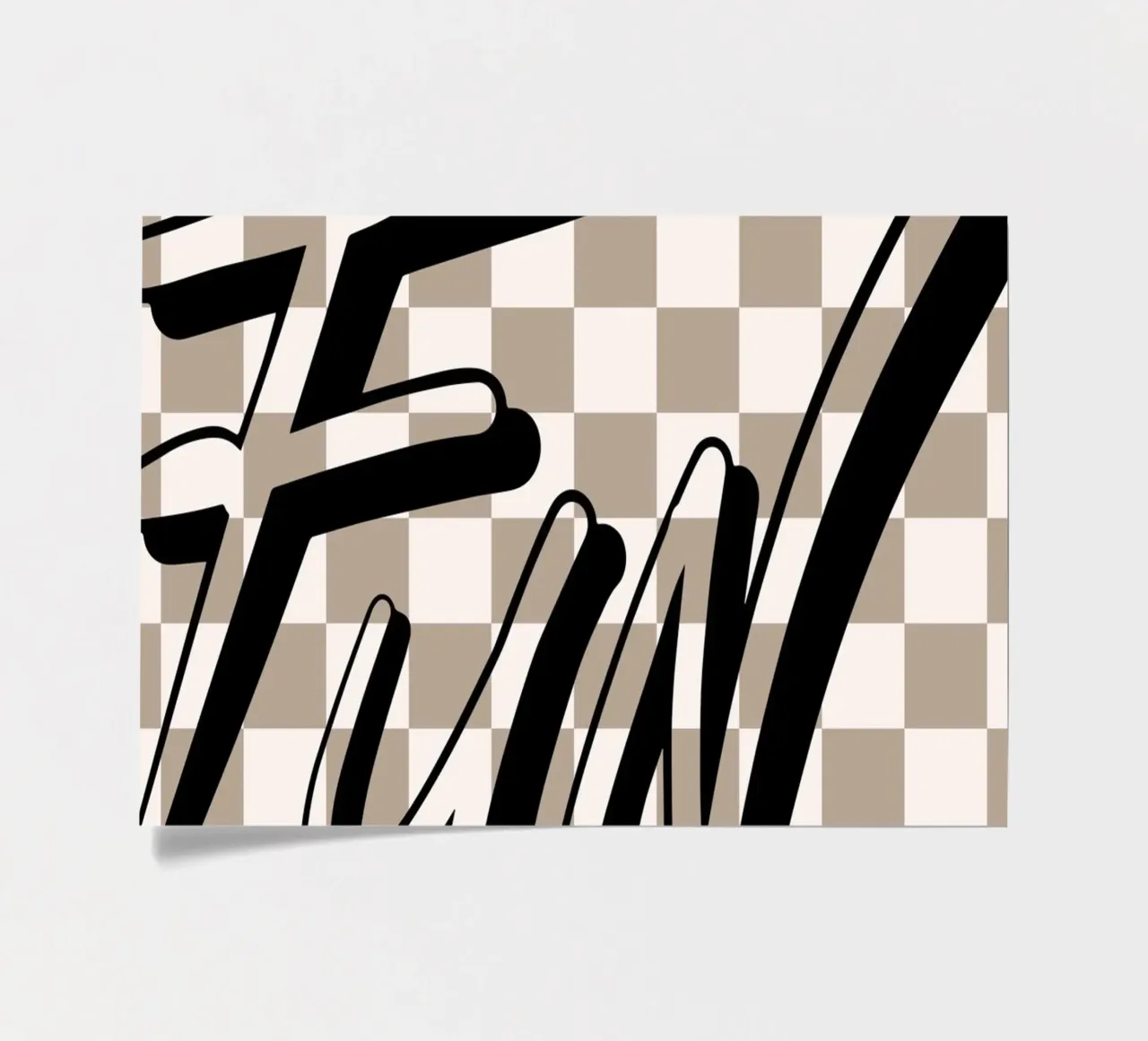 "Fun" Checkerboard - Retro Typography Print sticker sheet by NorwesClub
