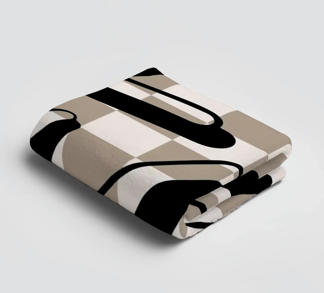 "Fun" Checkerboard - Retro Typography Print towel by NorwesClub