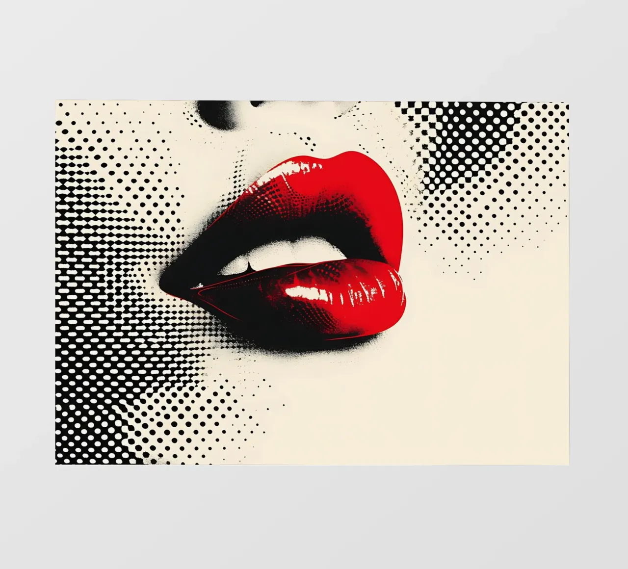 Red Lips Pop Art - Halftone Glamour Print pvc cover by NorwesClub