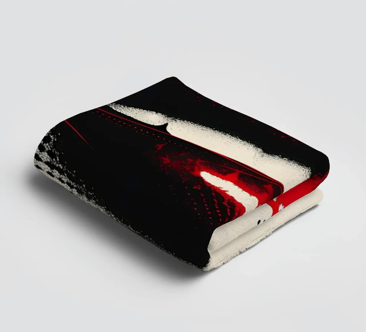 Red Lips Pop Art - Halftone Glamour Print towel by NorwesClub