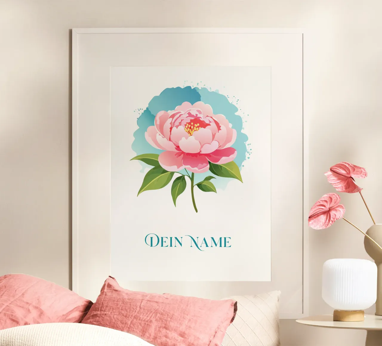 Fiore di nascita - Peonia di maggio poster da Geburtsblume