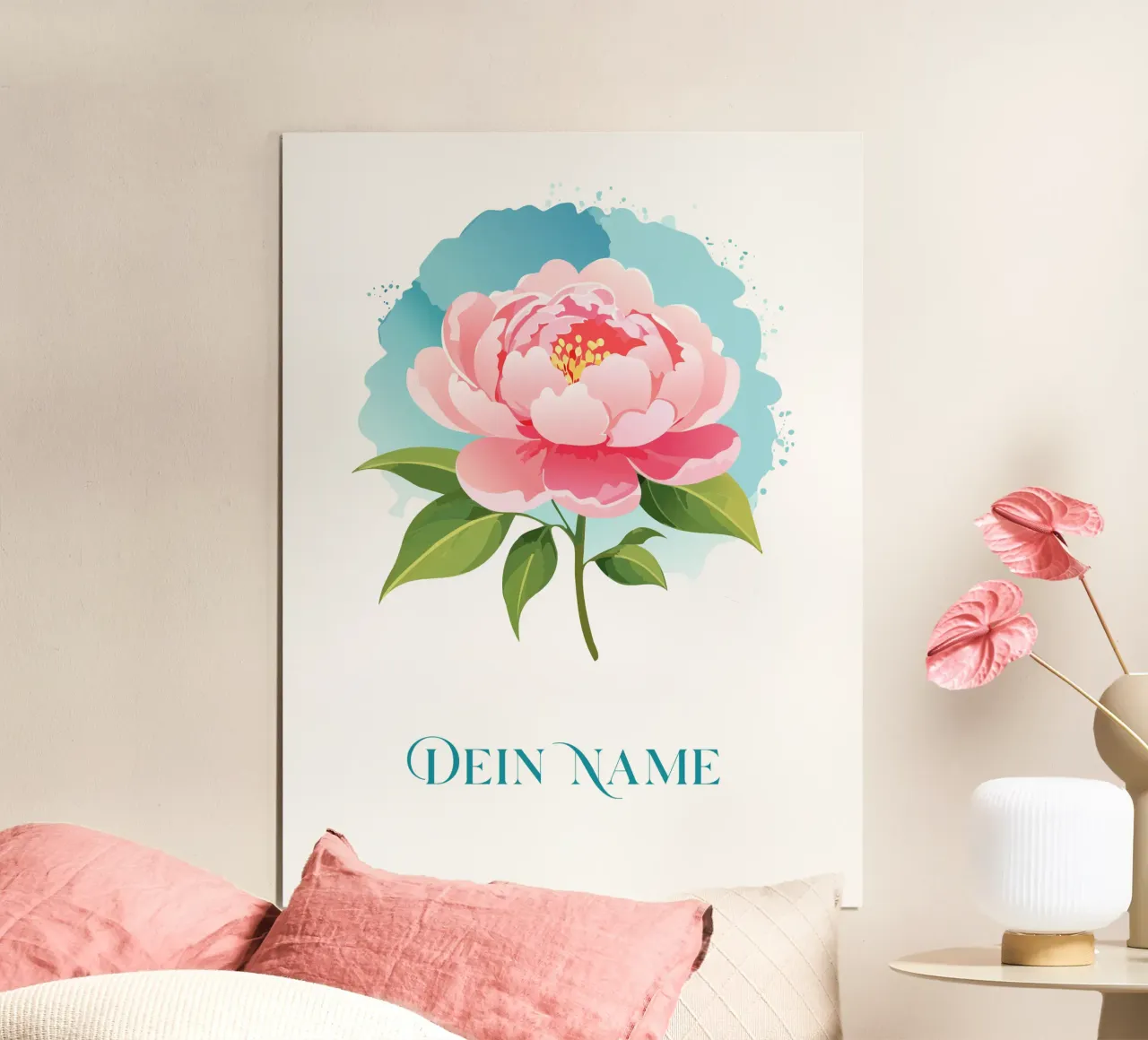Fiore di nascita - Peonia di maggio poster da Geburtsblume