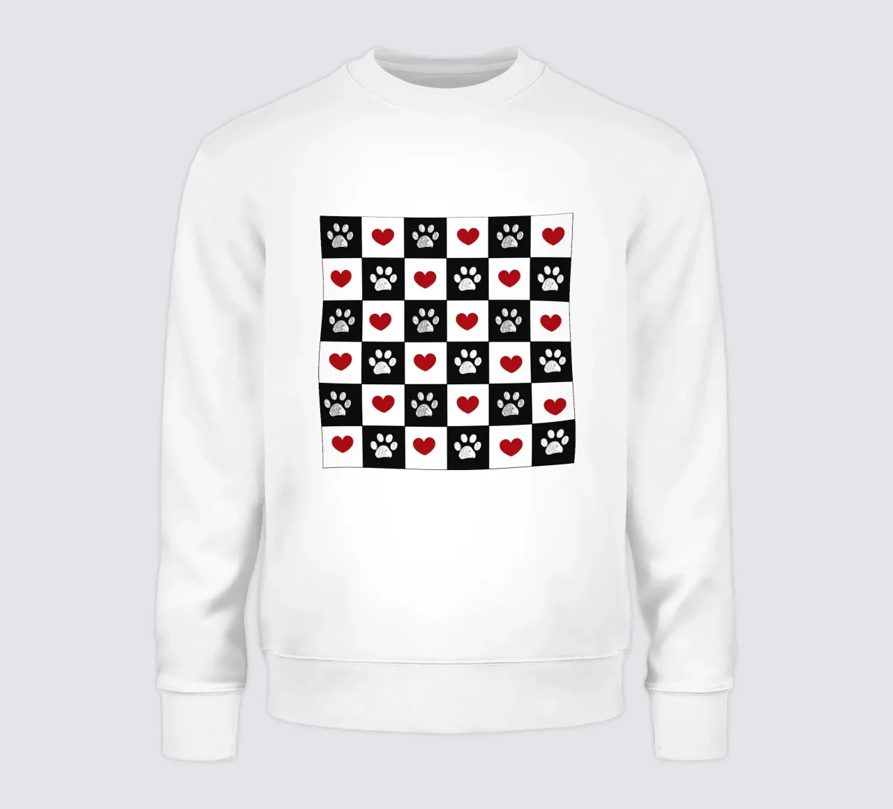 Plaid pattern Christmas design sweatshirt by gulsengunel
