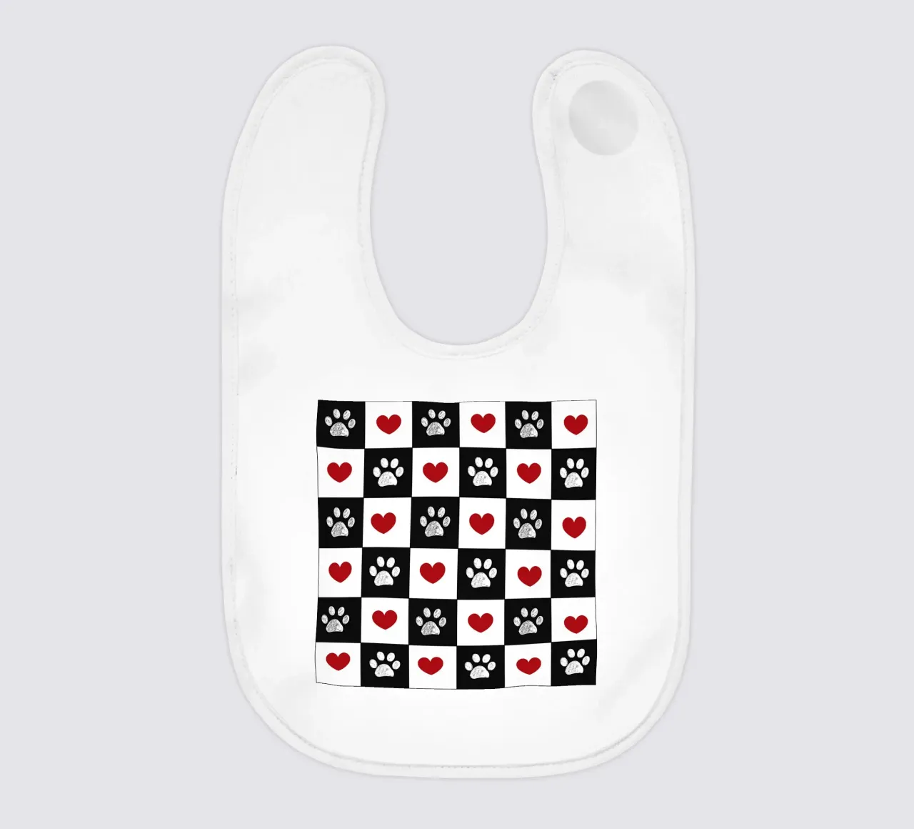 Plaid pattern Christmas design baby bib by gulsengunel