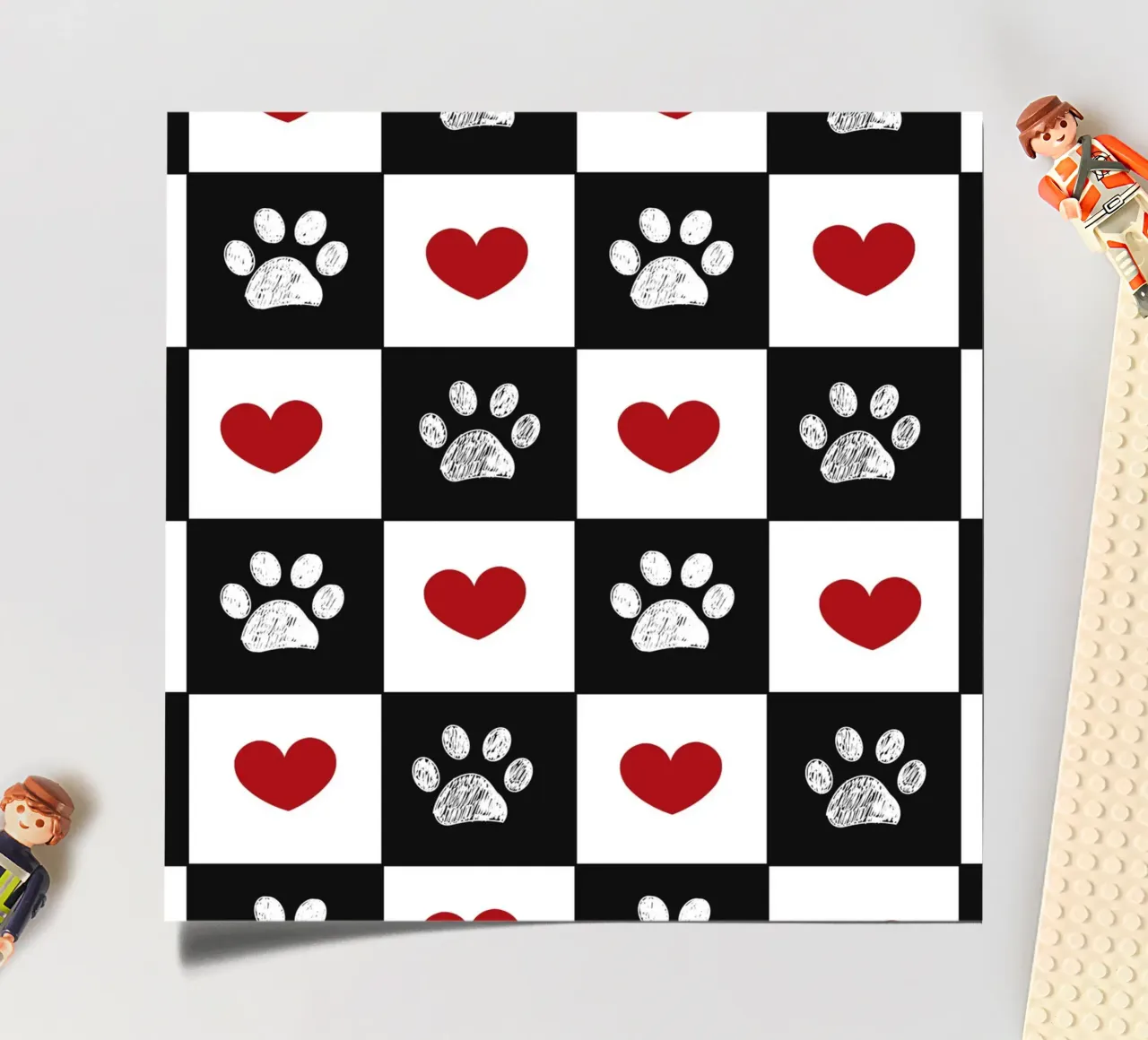 Diseño navideño a cuadros pack de pegatina de gulsengunel
