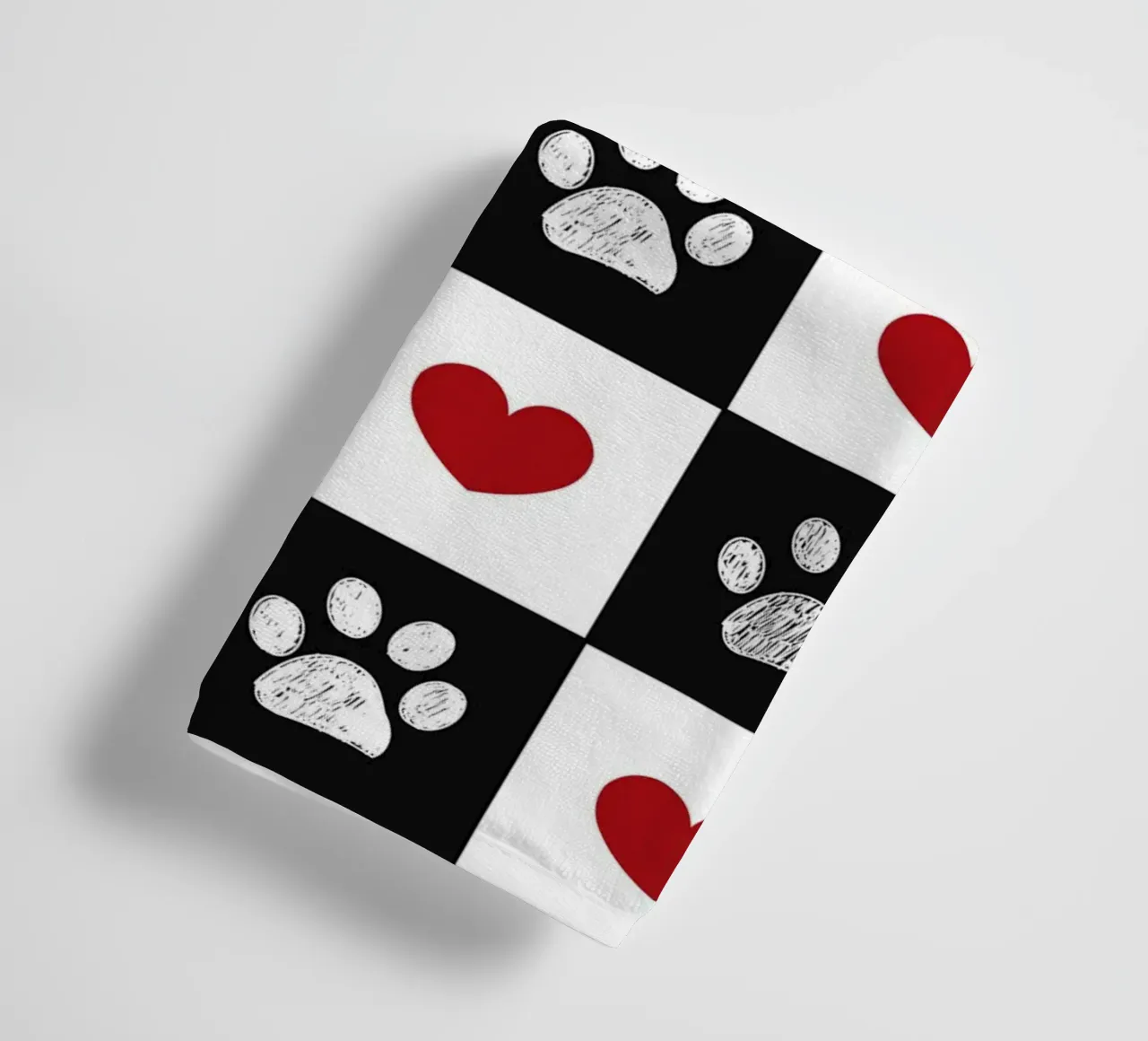 Plaid pattern Christmas design towel by gulsengunel