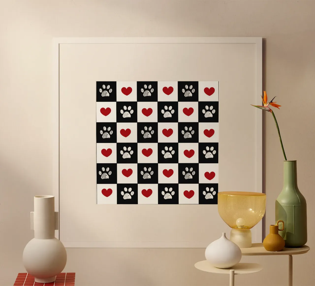 Plaid pattern Christmas design hahnemühle by gulsengunel