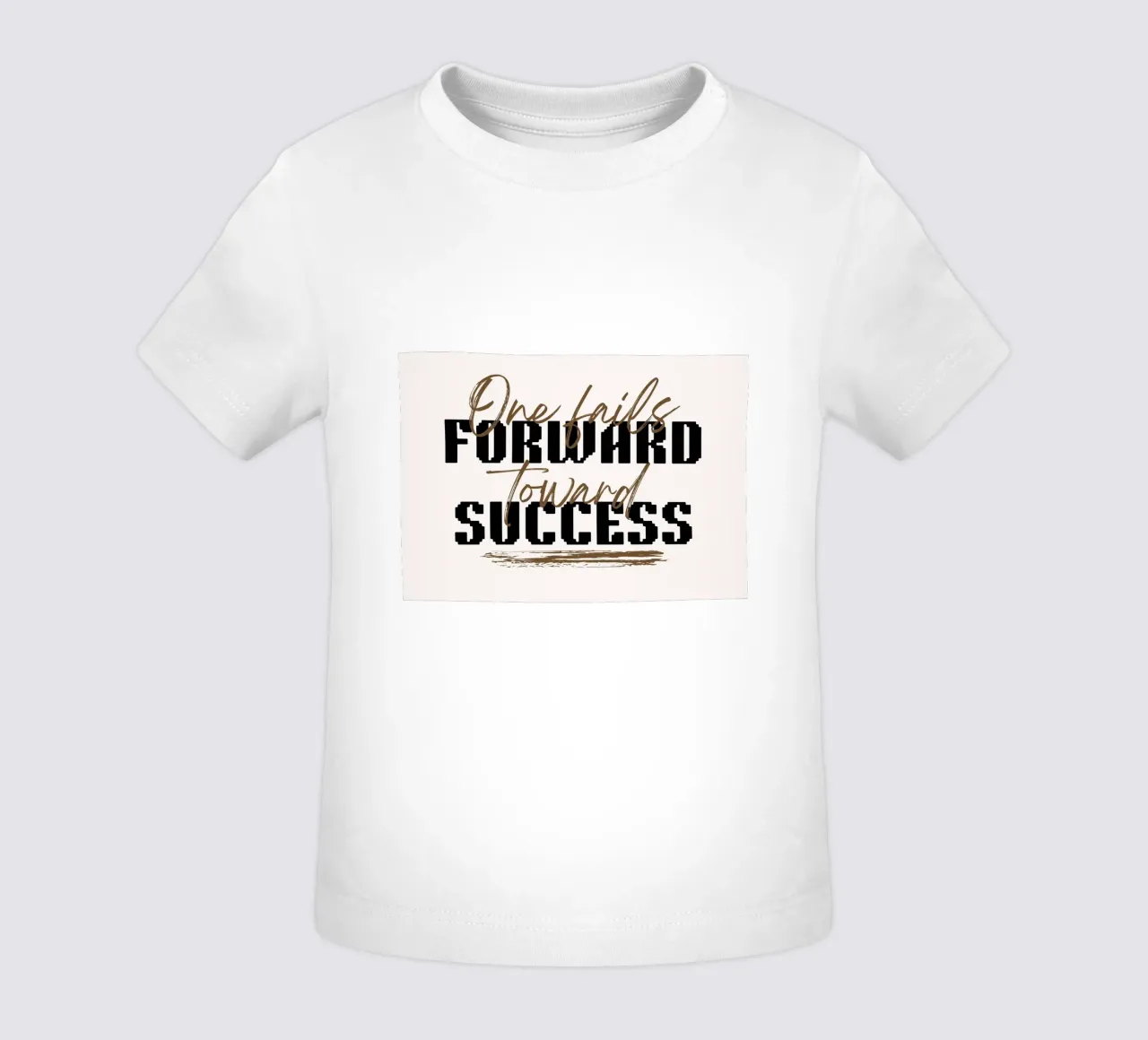 "One Leaps Forward Toward Success" Typography Poster baby t-shirt by NorwesClub
