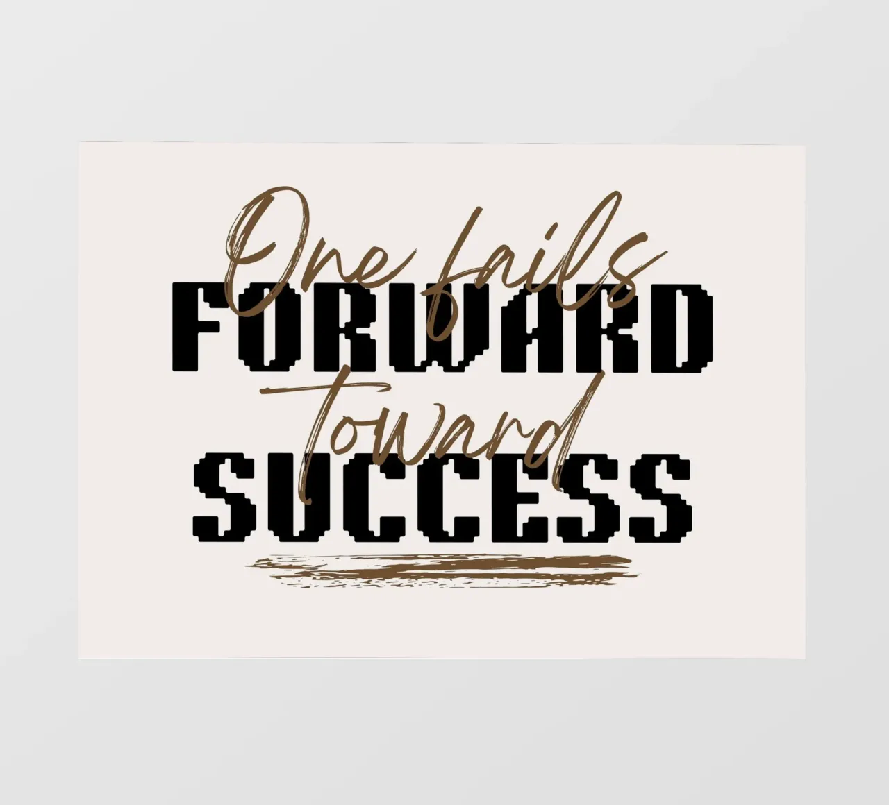 "One Leaps Forward Toward Success" Typography Poster photo wallpaper by NorwesClub