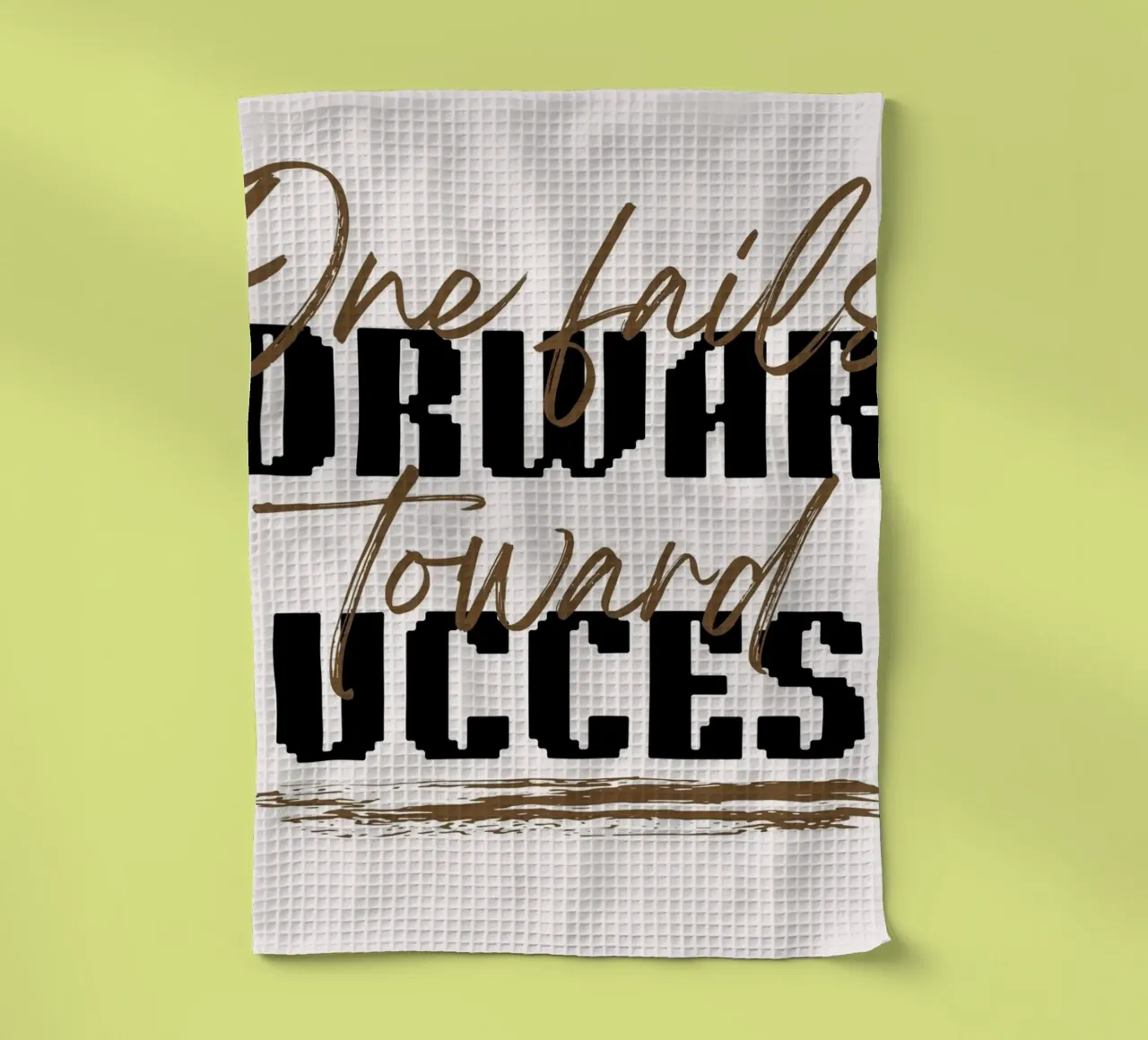 "Affiche typographique "Un pas en avant vers la réussite torchon de NorwesClub