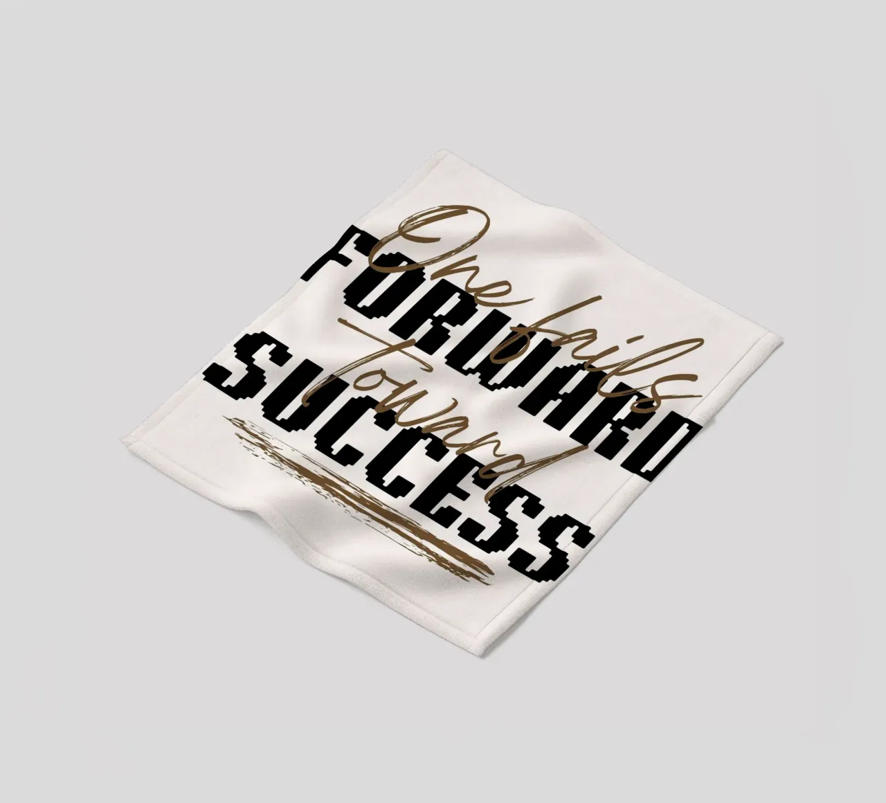 "One Leaps Forward Toward Success" Typography Poster fleece blanket by NorwesClub