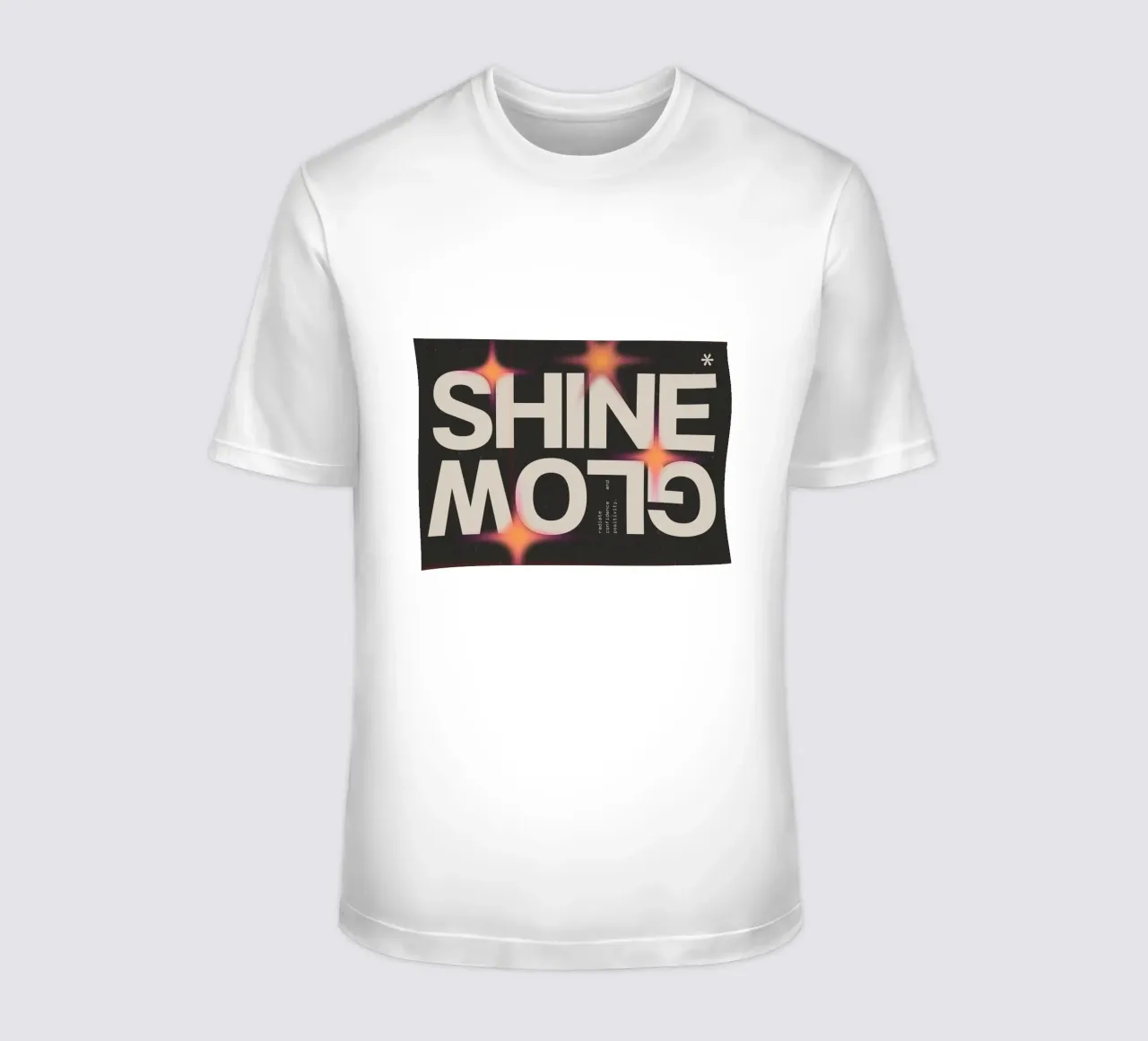 "SHINE GLOW" Aesthetic Typographic Poster - Radiant Art t-shirt by NorwesClub