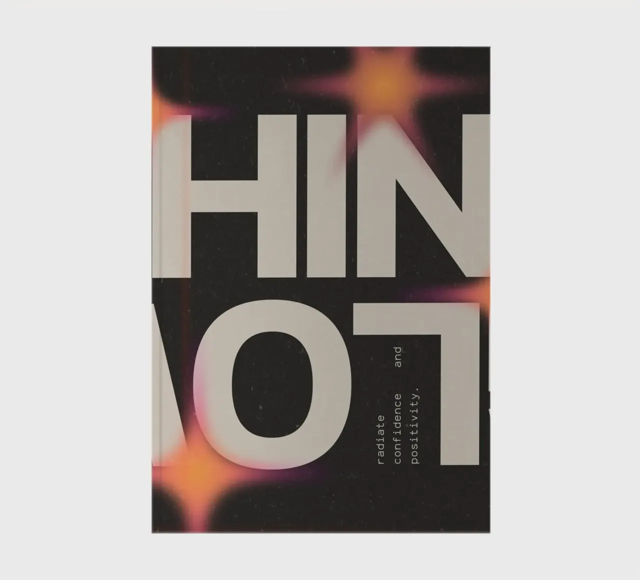 "SHINE GLOW" Aesthetic Typographic Poster - Radiant Art notebook by NorwesClub