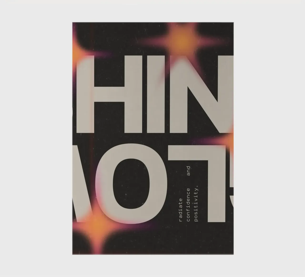 "SHINE GLOW" Aesthetic Typographic Poster - Radiant Art notebook by NorwesClub