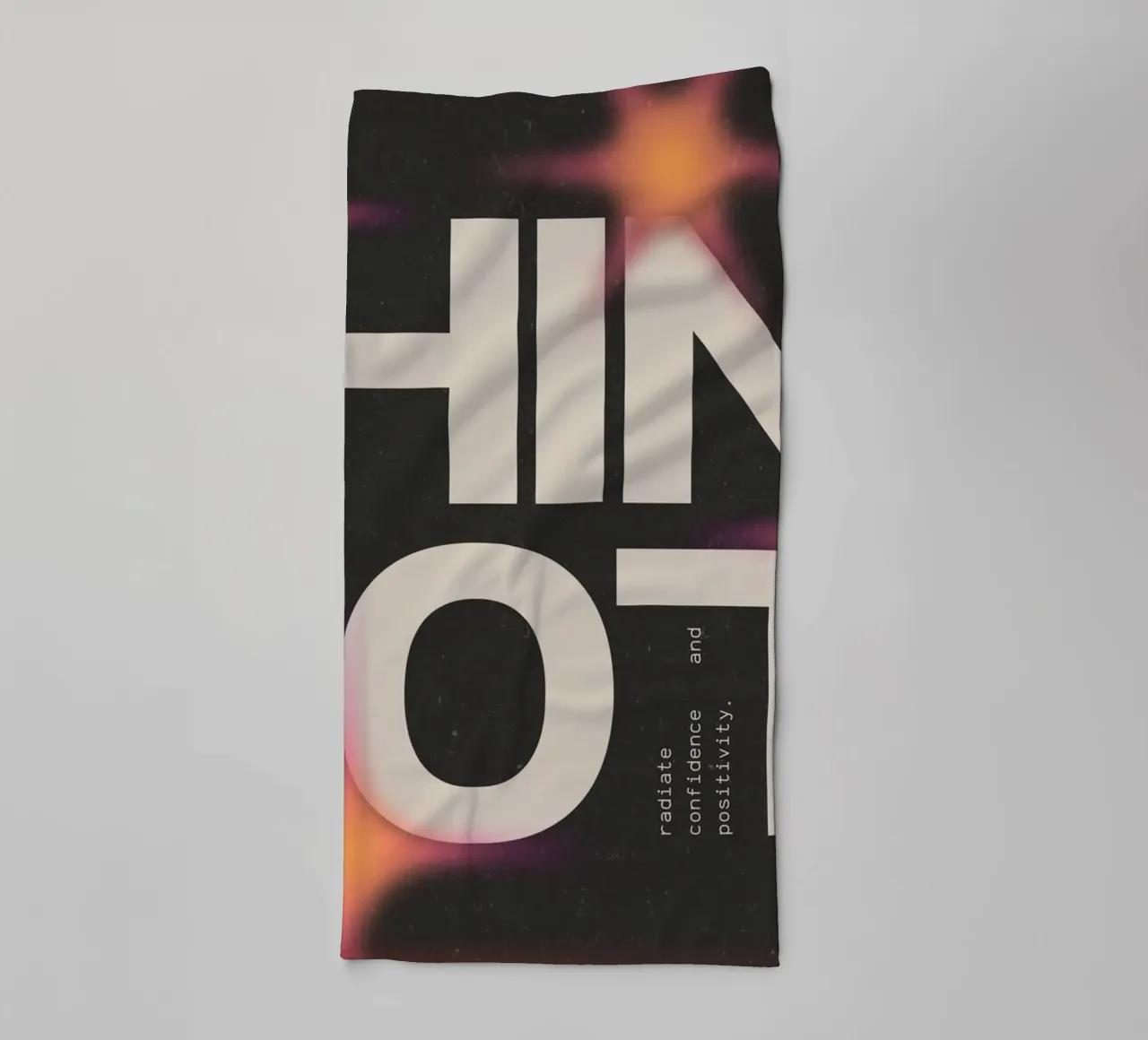 "SHINE GLOW" Aesthetic Typographic Poster - Radiant Art towel by NorwesClub