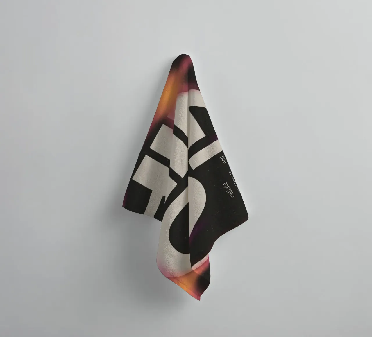 "SHINE GLOW" Aesthetic Typographic Poster - Radiant Art towel by NorwesClub