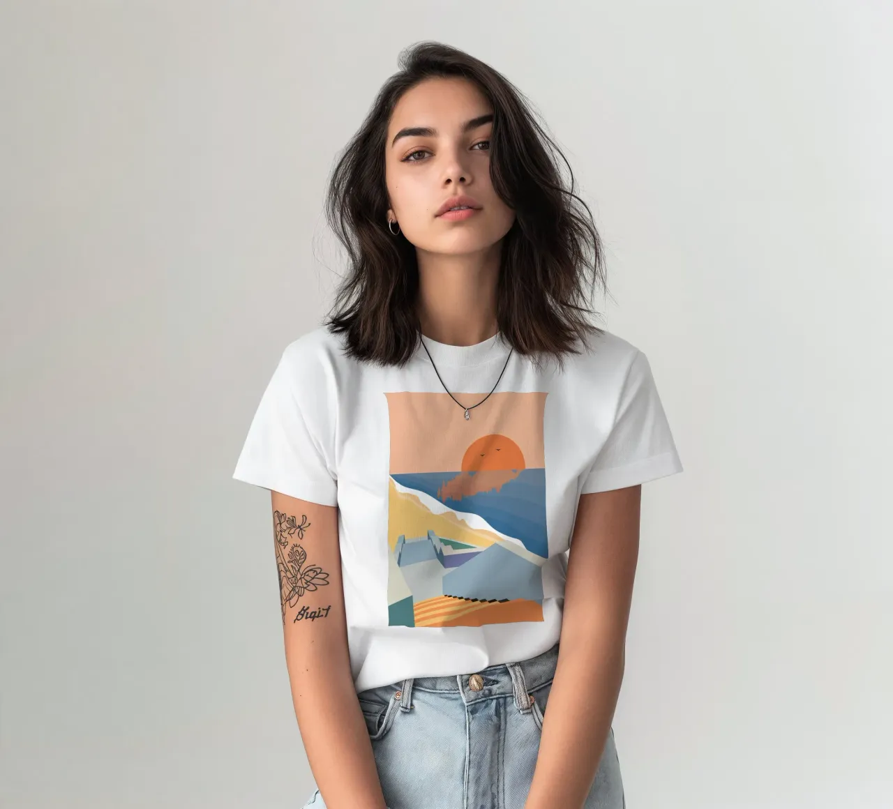 Scale sulla spiaggia t-shirt da pierosvisuals